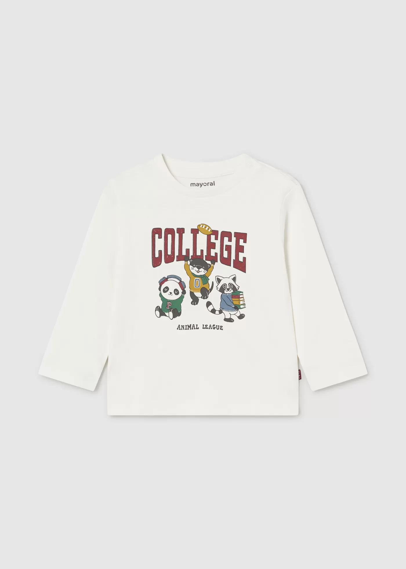Mayoral Baby Animal T-Shirt Cream-Cherry Sale