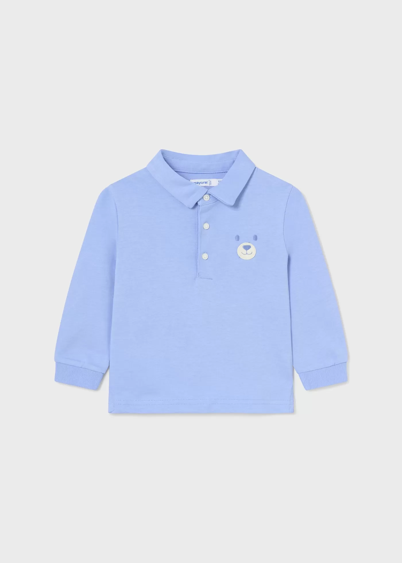 Mayoral Baby Applique Polo Shirt Skyblue Outlet