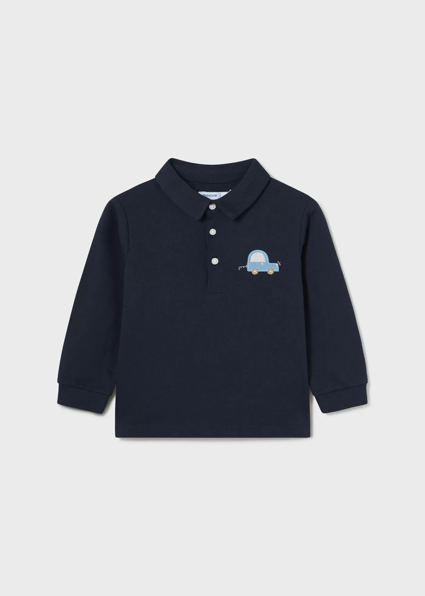 Mayoral Baby Applique Polo Shirt Navyblue Best Sale