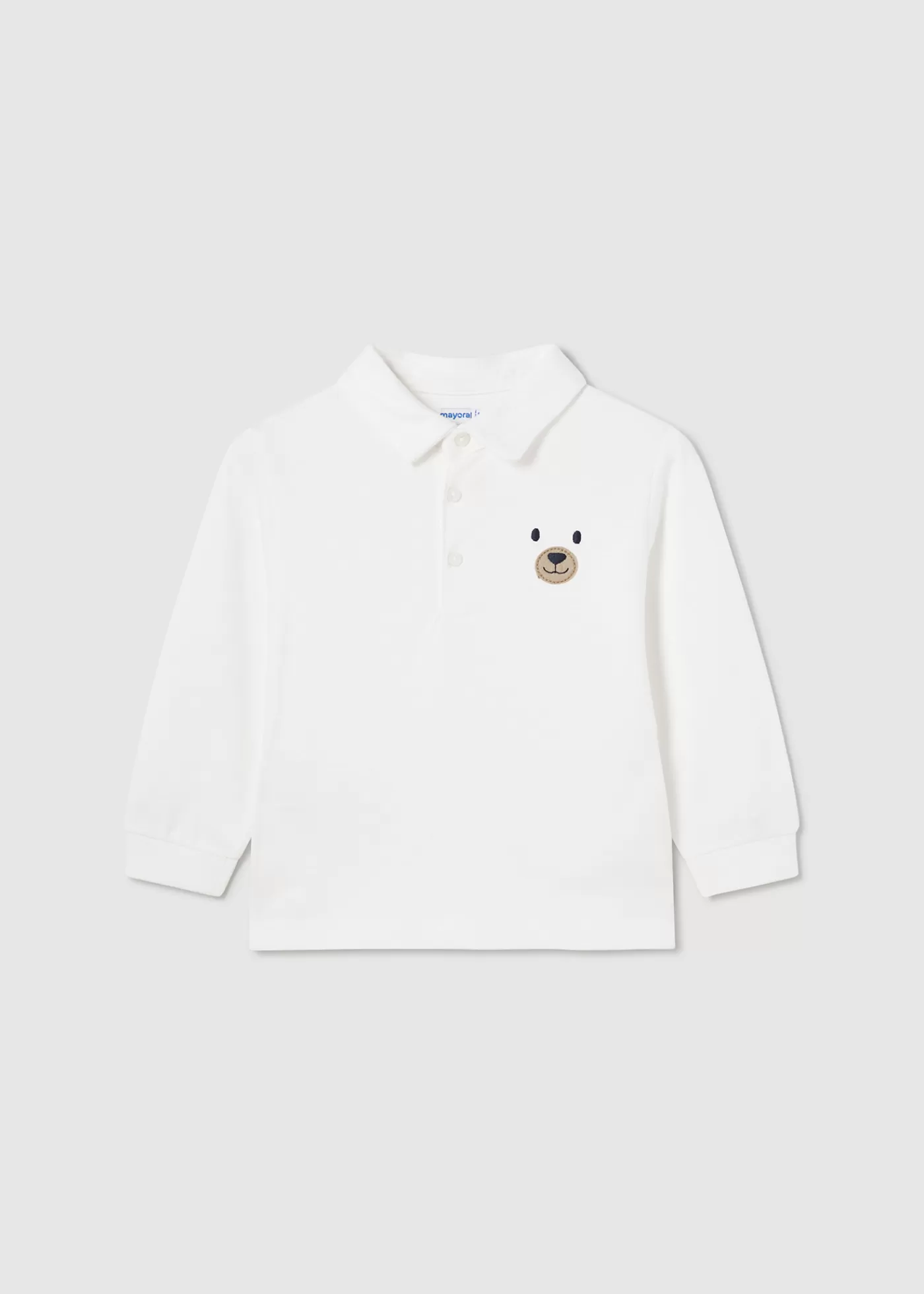 Mayoral Baby Applique Polo Shirt Cream New