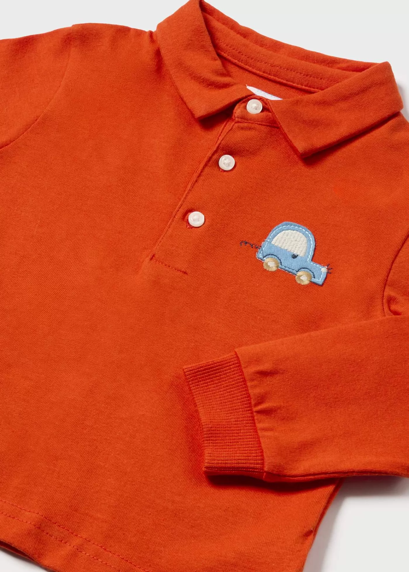Mayoral Baby Applique Polo Shirt Orange Clearance