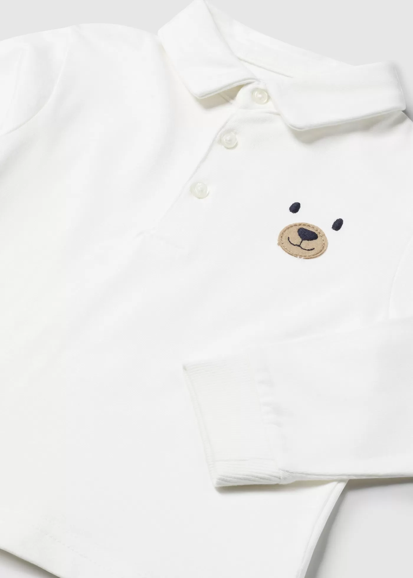 Mayoral Baby Applique Polo Shirt Cream New