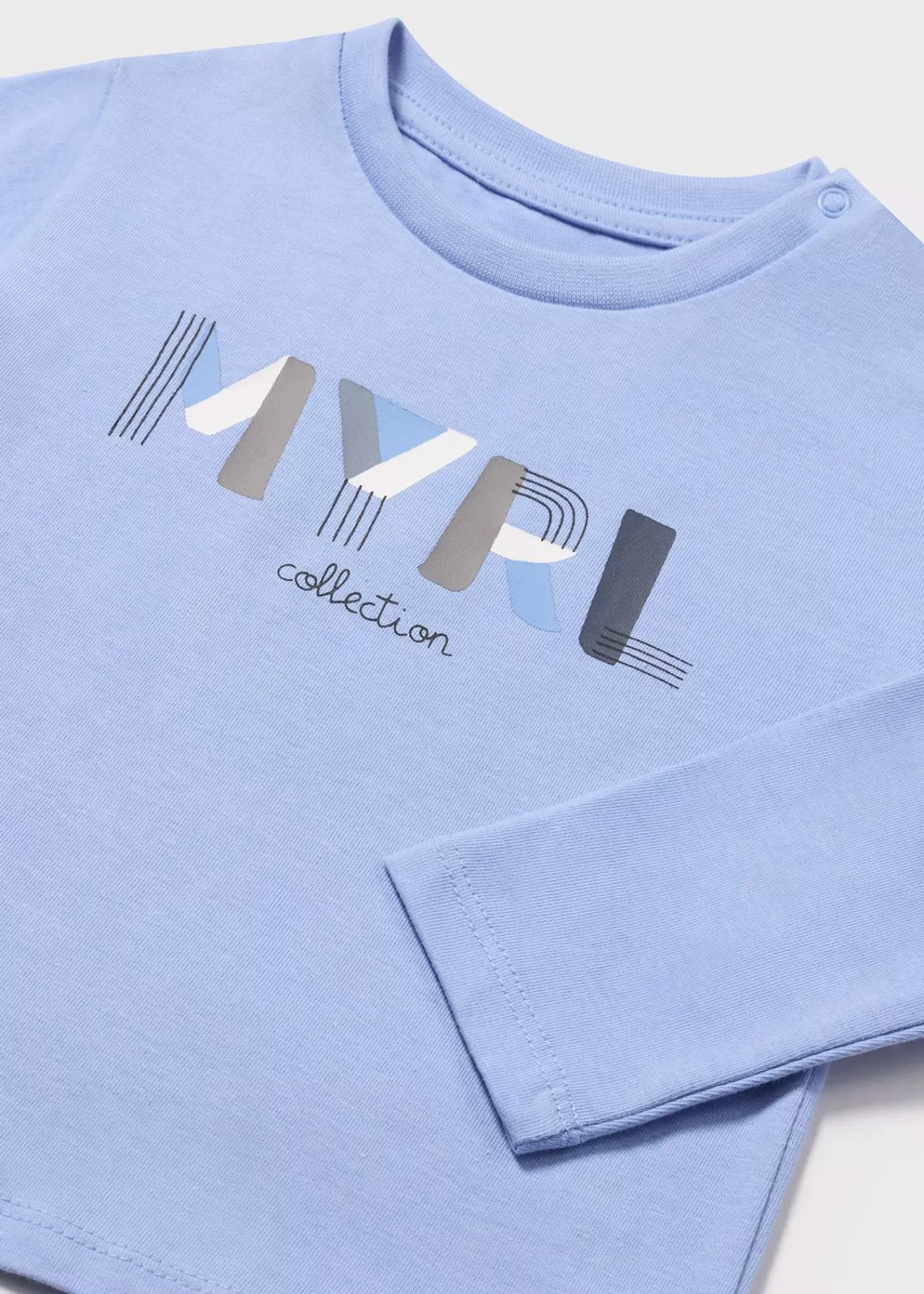 Mayoral Baby Basic Letters T-Shirt Skyblue Cheap