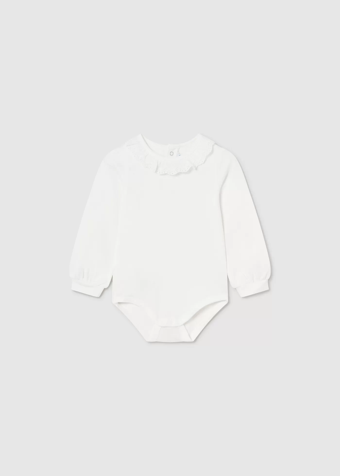Mayoral Baby Basic Ruffle Bodysuit Offwhite Cheap