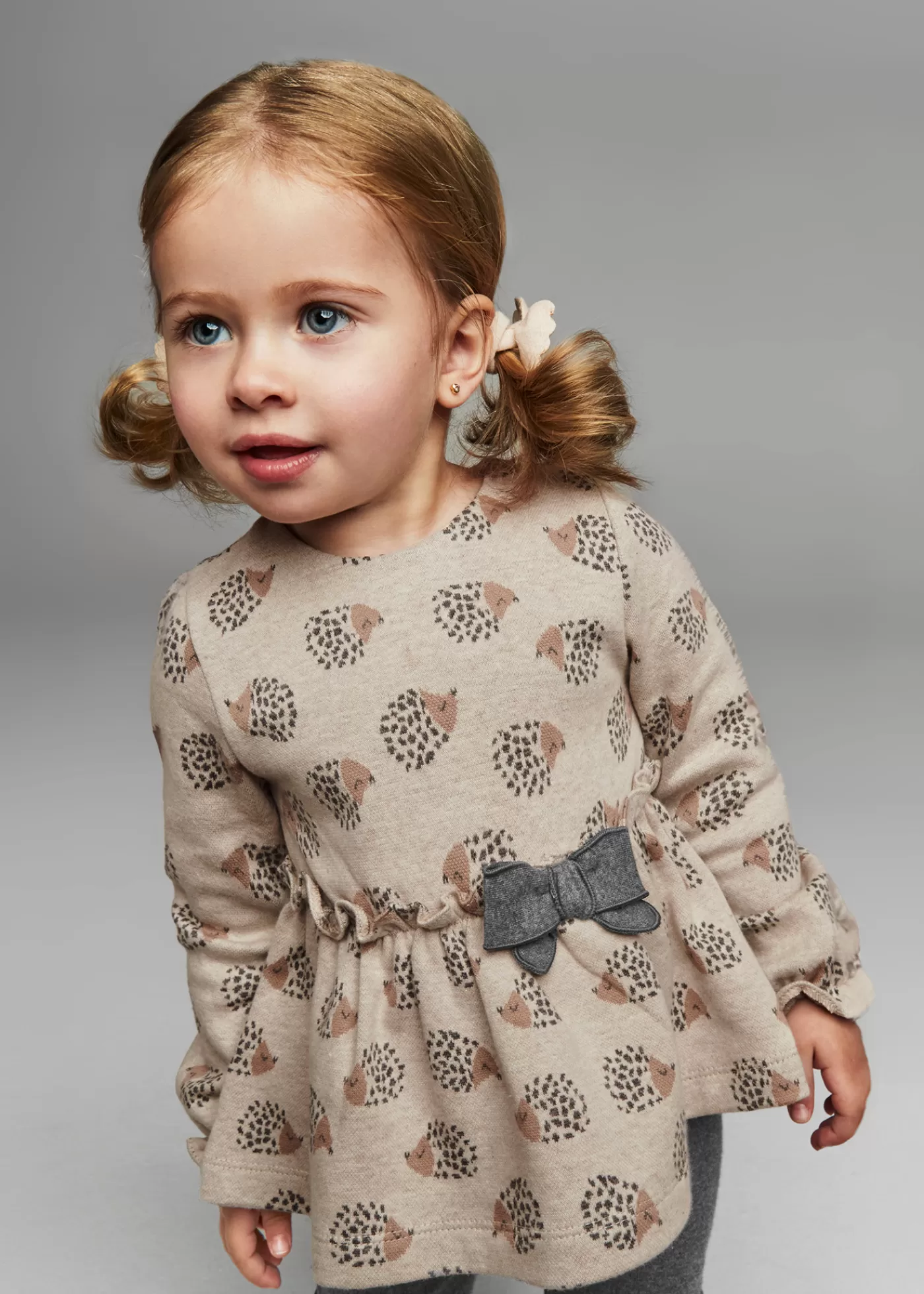 Mayoral Baby Bow Sweater and Leggings Set Charcoalgrey New