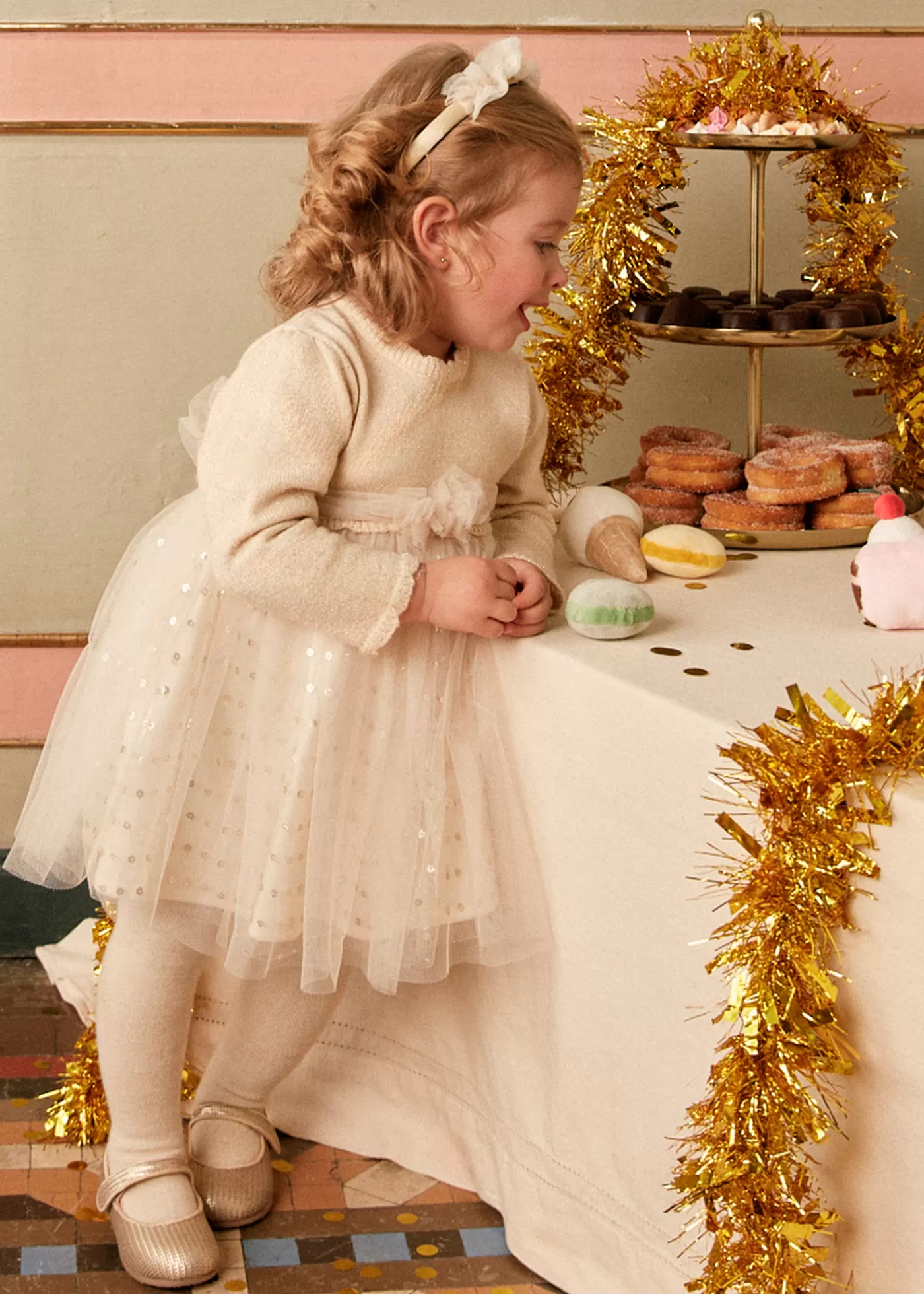Mayoral Baby Combined Dress Marzipan Cheap