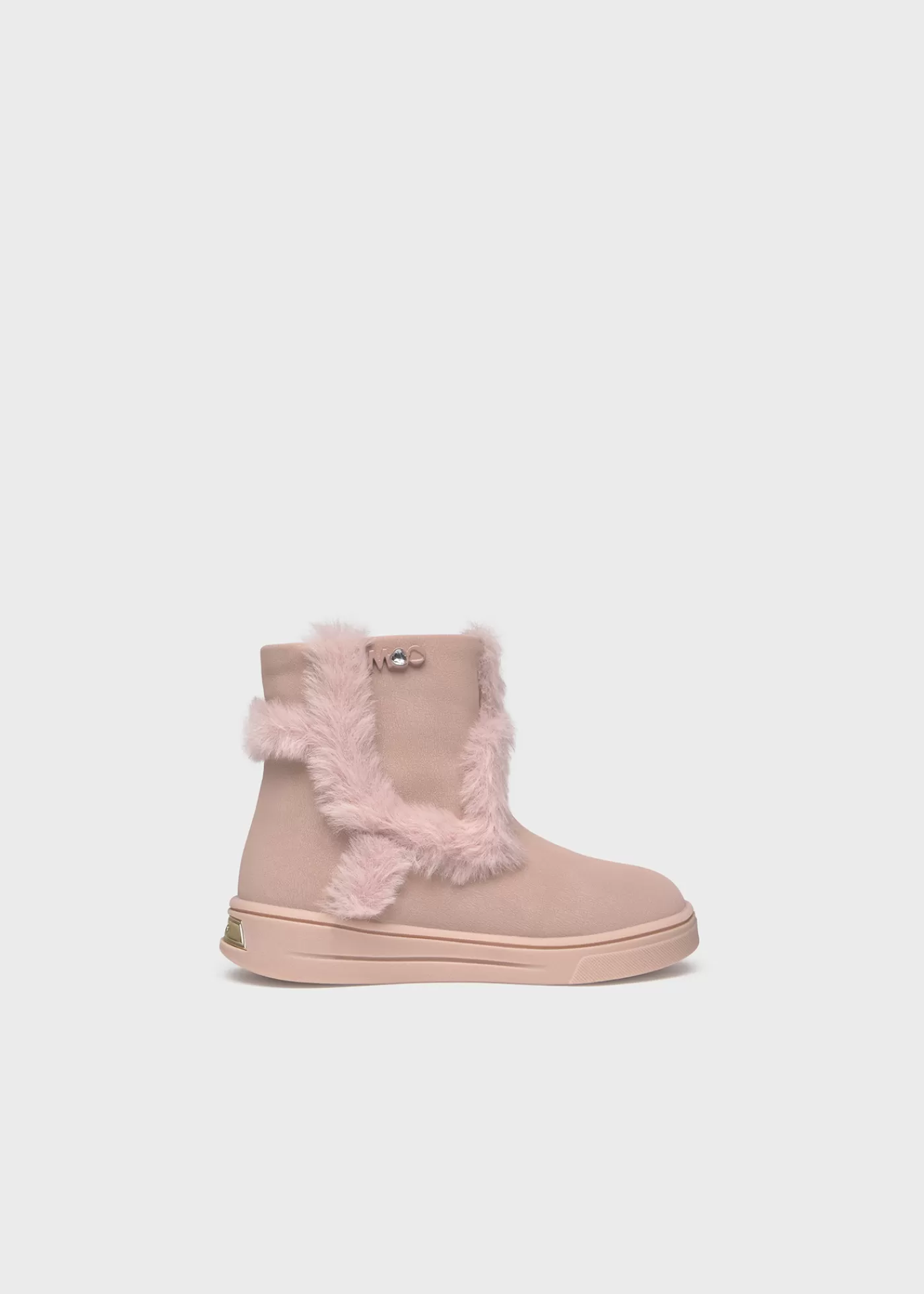 Mayoral Baby Fur Detail Ankle Boots Acidpink New