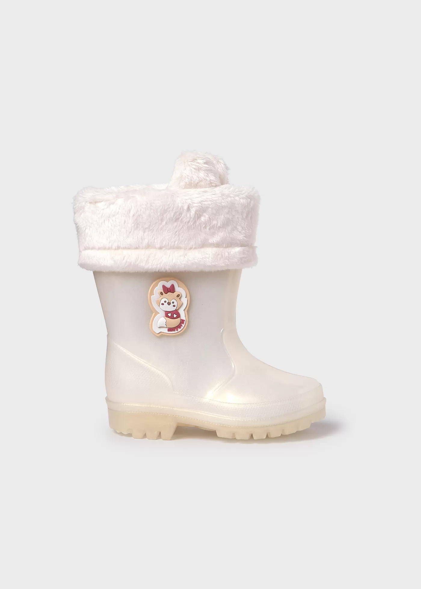 Mayoral Baby Fur Lined Rain Boots Pearl Store