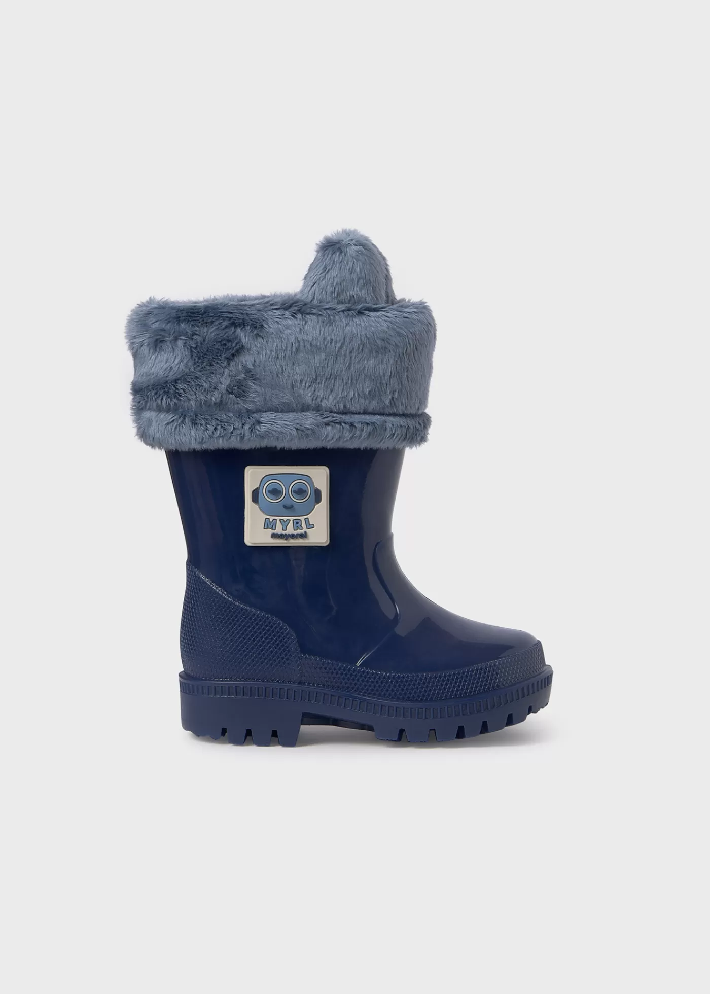 Mayoral Baby Fur Lined Rain Boots Blue Flash Sale