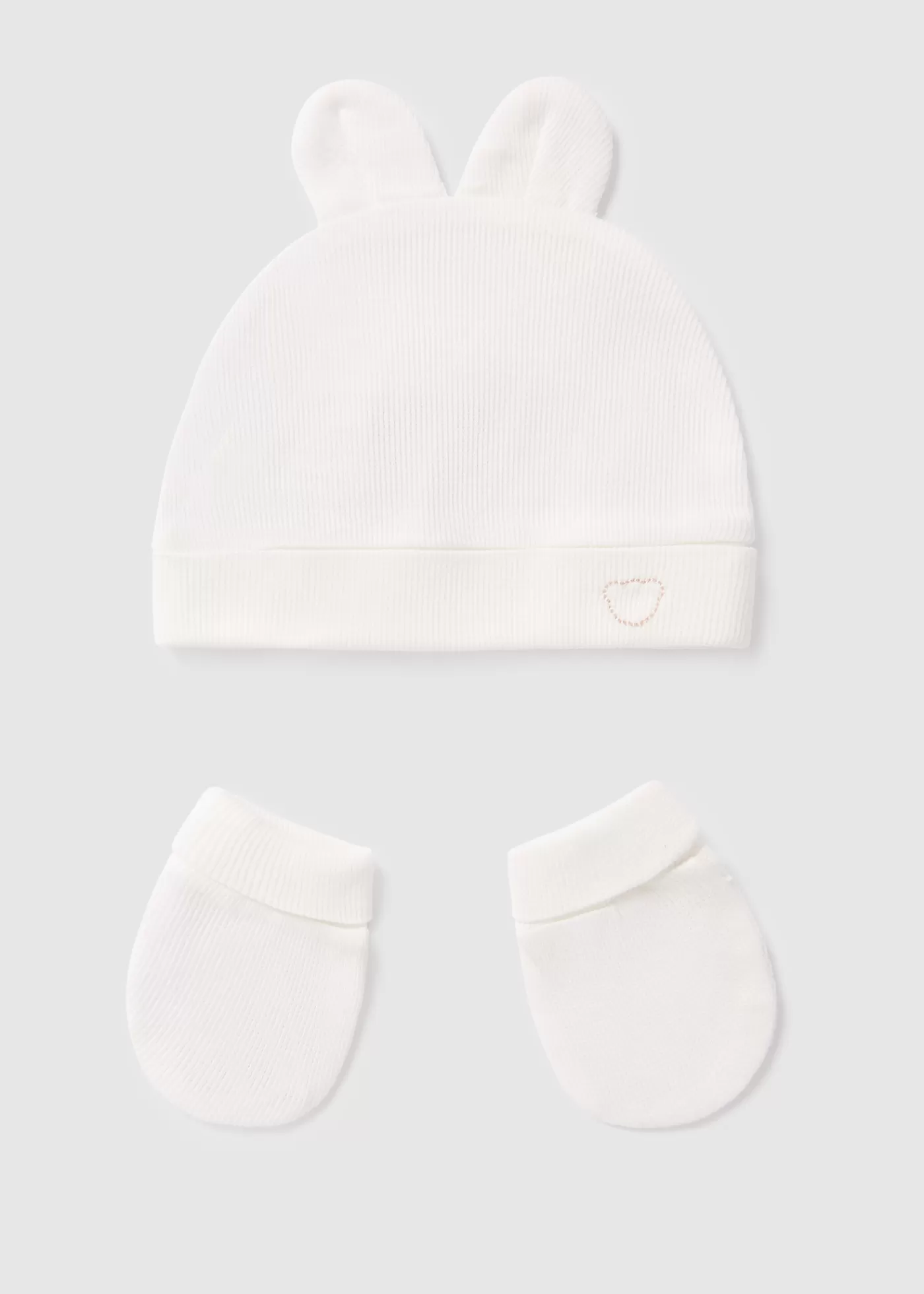 Mayoral Baby Hat and Mittens Set Better Cotton Offwhite Cheap
