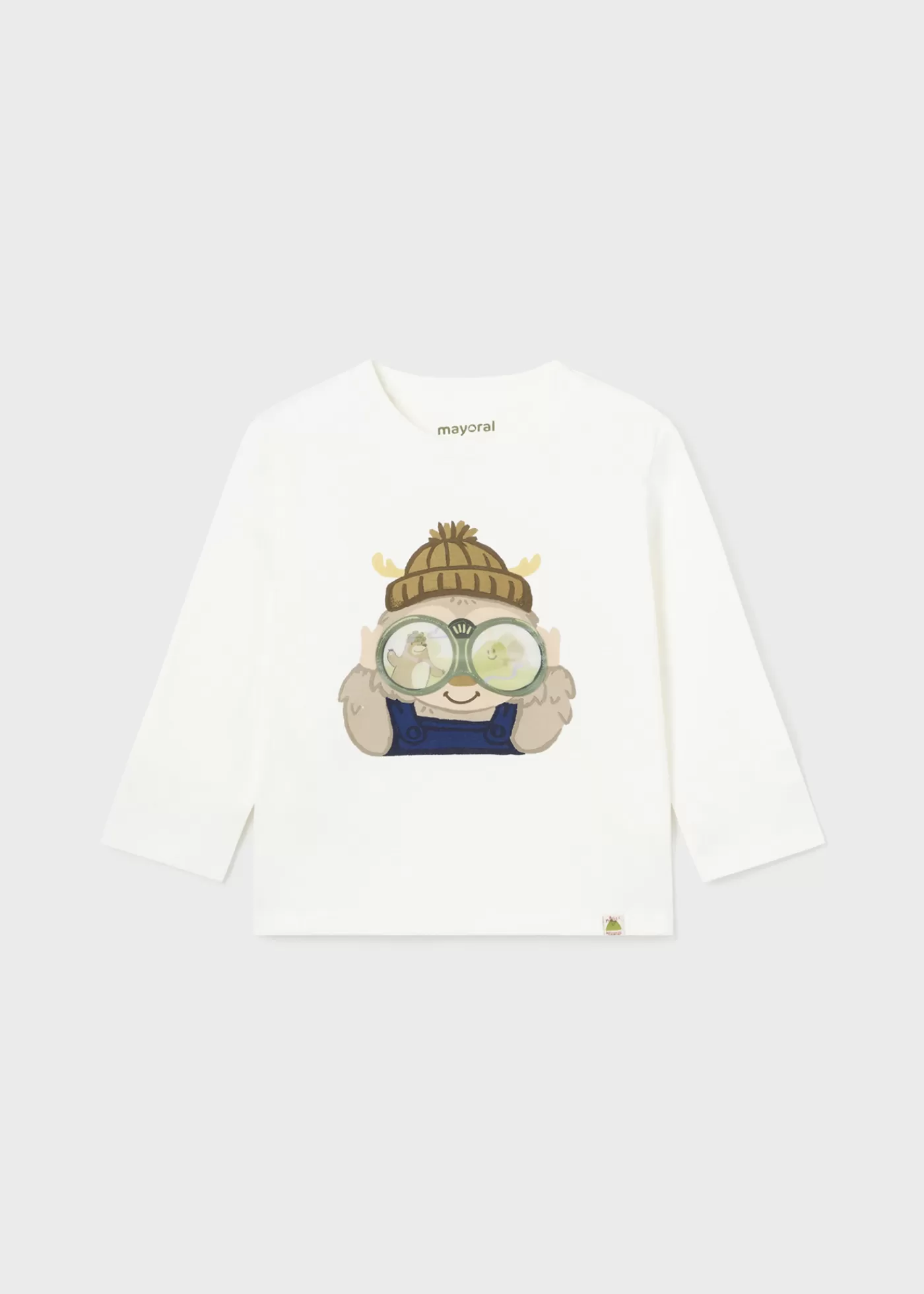 Mayoral Baby Interactive Print T-Shirt Cream Cheap