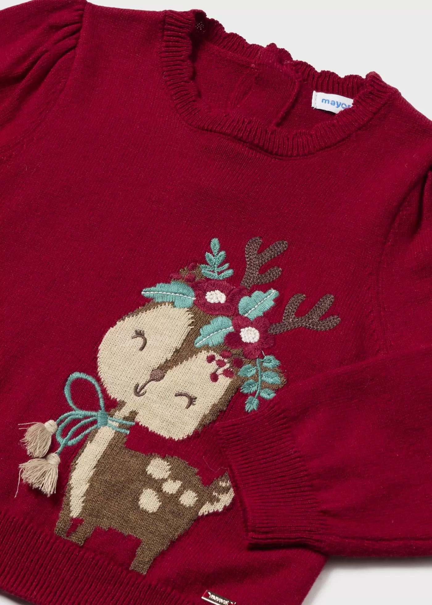 Mayoral Baby Jacquard Animal Sweater Cherry Flash Sale