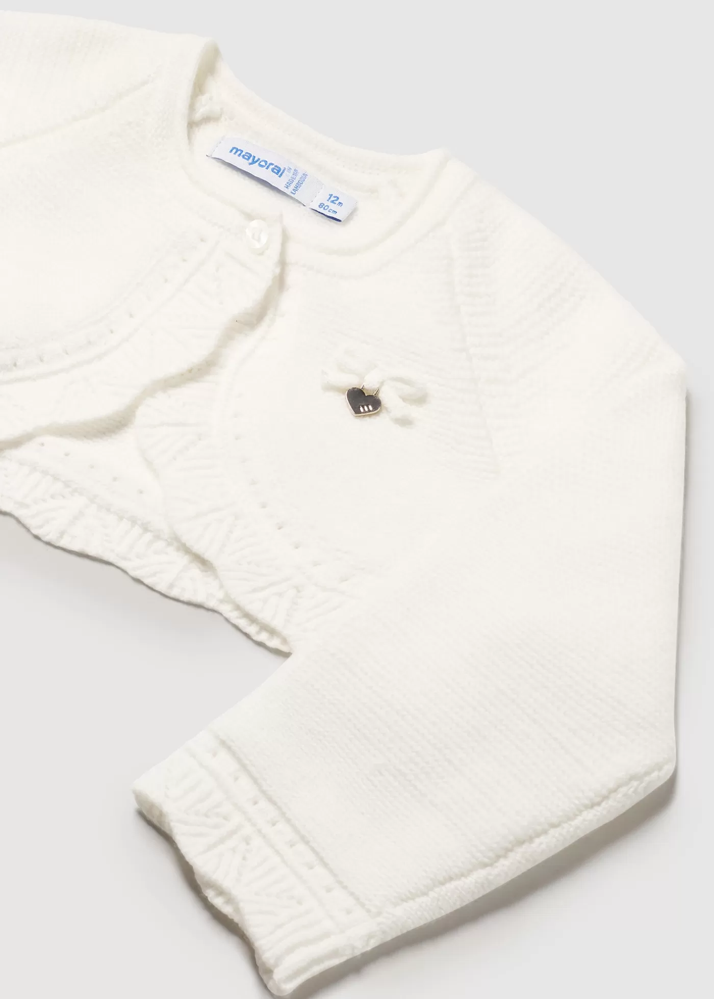 Mayoral Baby Knit Cardigan Offwhite Outlet