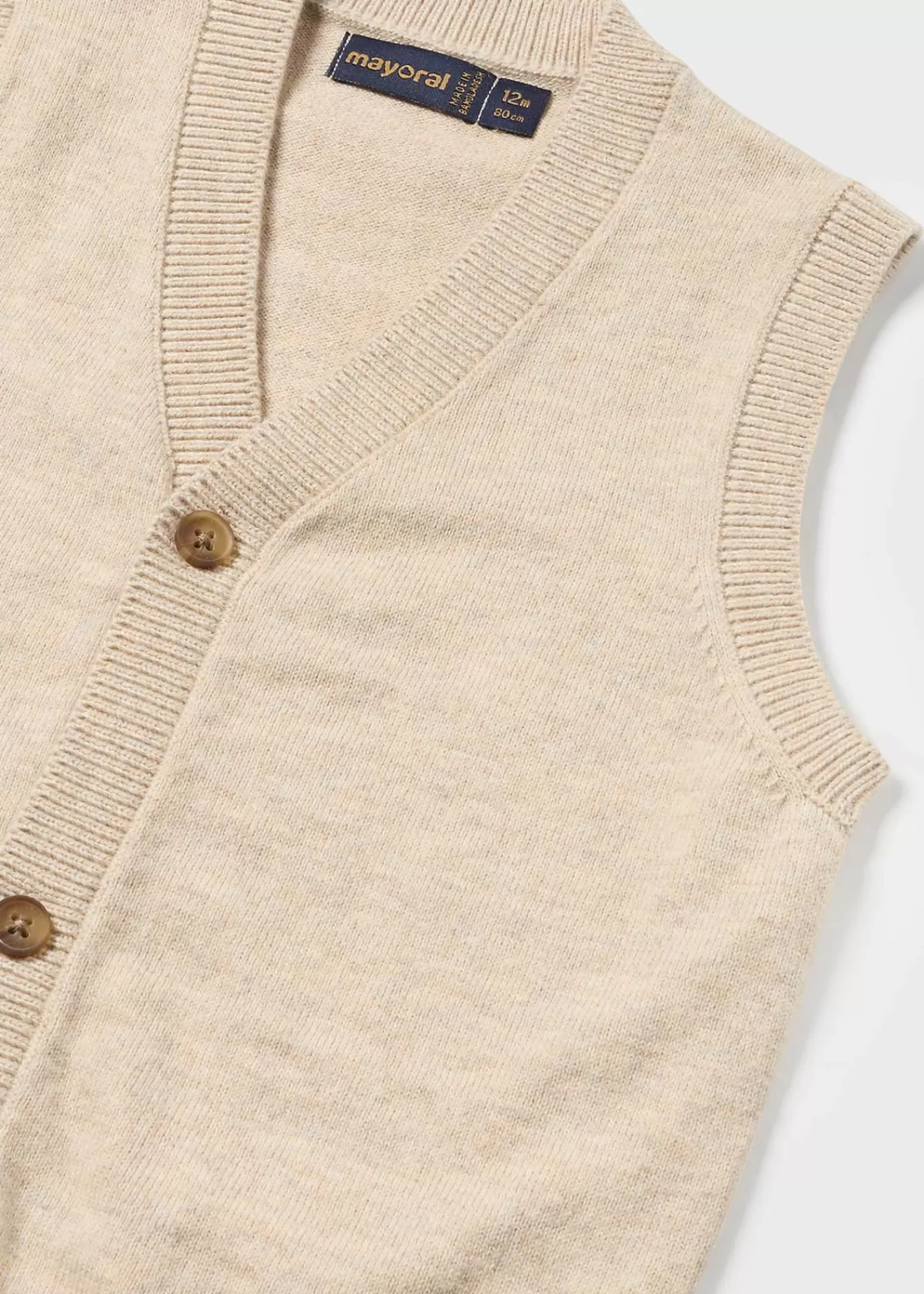 Mayoral Baby Knit Vest Beige Discount