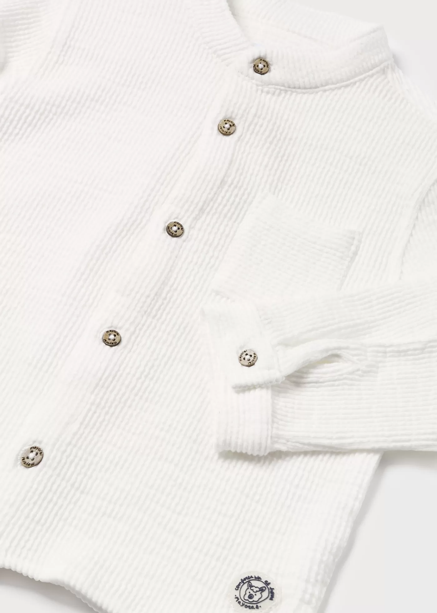 Mayoral Baby Mao Shirt Cream Hot