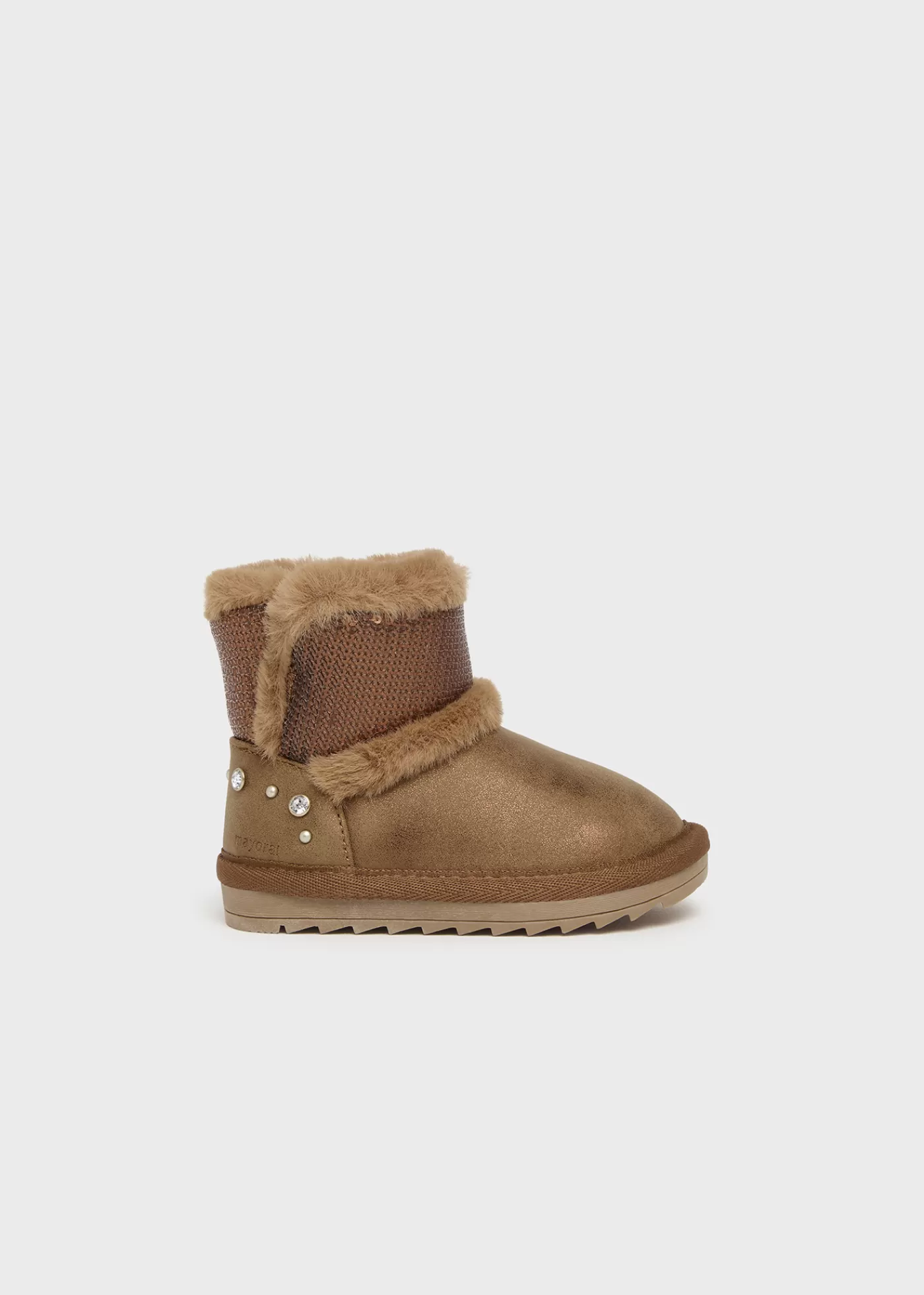 Mayoral Baby Metallic Sequin Ankle Boots Copper Cheap