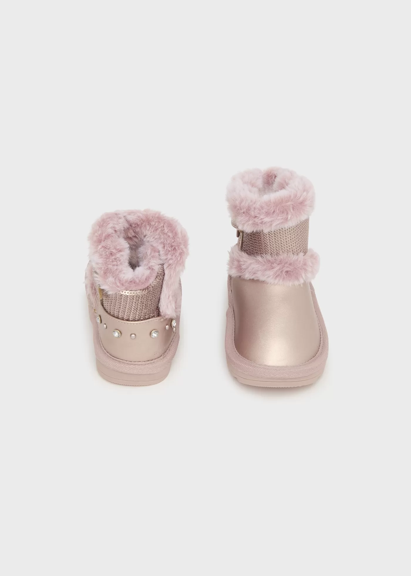 Mayoral Baby Metallic Sequin Ankle Boots PinkGold Shop