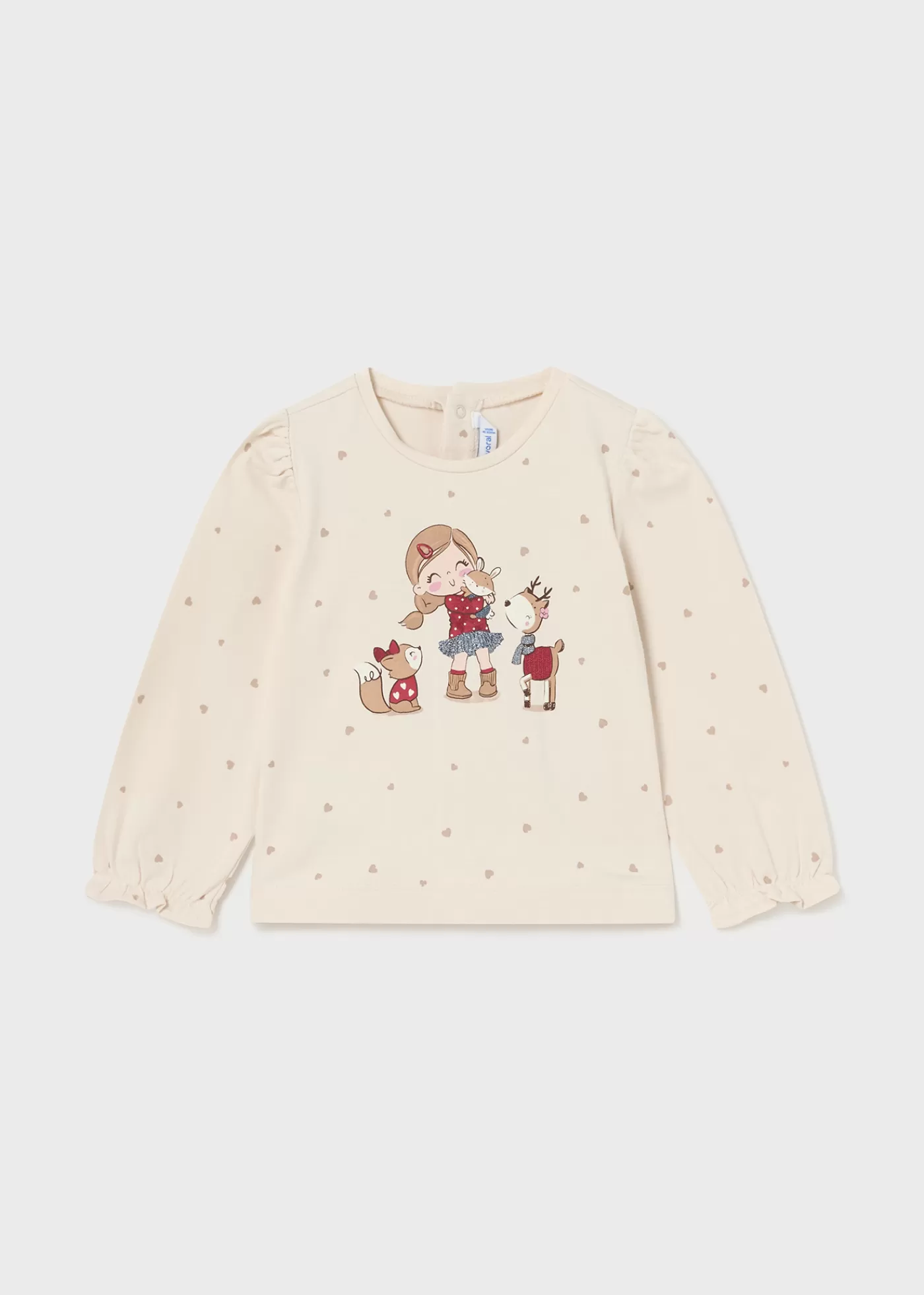 Mayoral Baby Polka Dot Print T-Shirt Chickpea-Tomato Best Sale