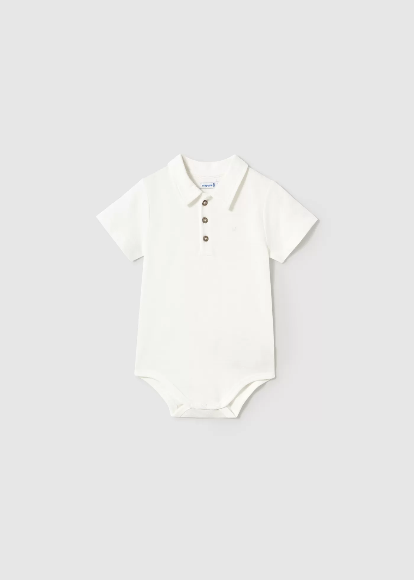 Mayoral Baby Polo Collar Bodysuit Cream Store
