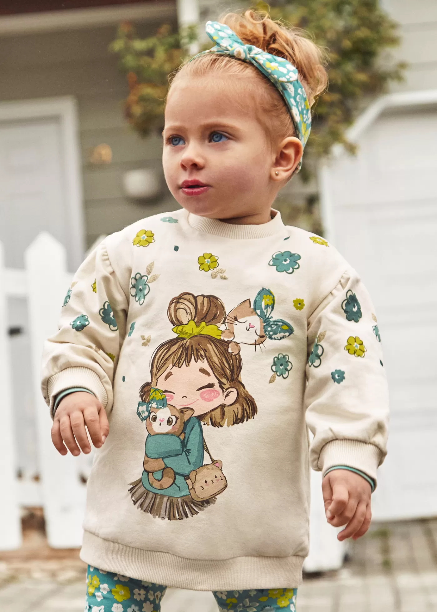 Mayoral Baby Print Sweater Dress Chickpea Discount