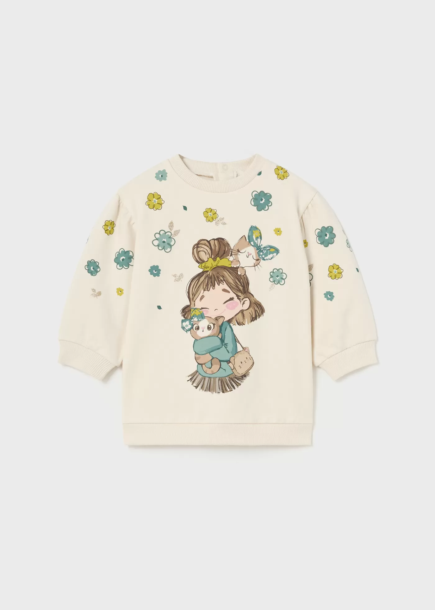Mayoral Baby Print Sweater Dress Chickpea Discount