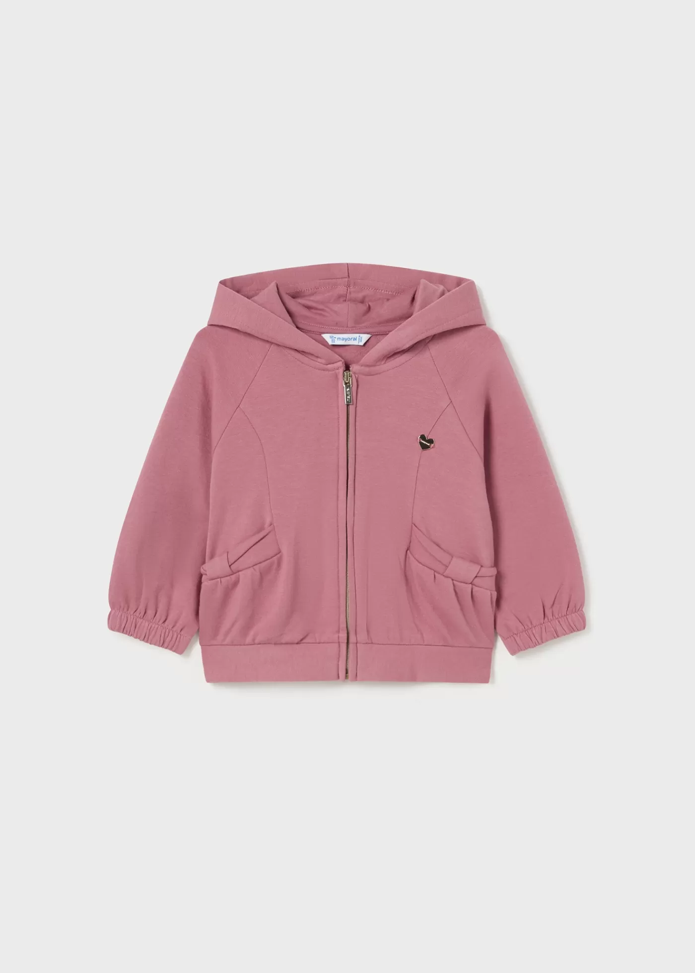Mayoral Baby Raglan Sleeved Zip Hoodie Blush Shop