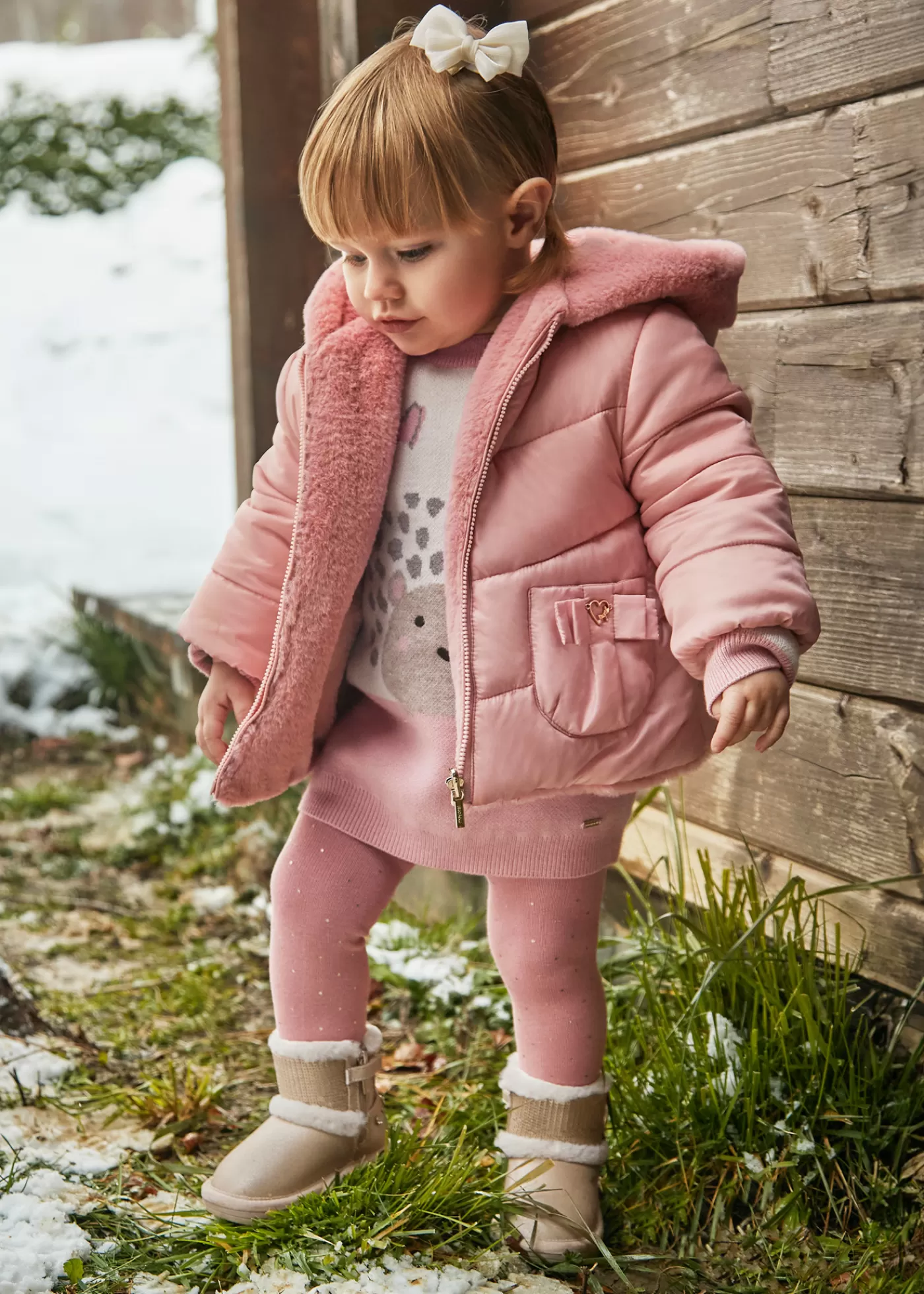 Mayoral Baby Reversible Jacket Blush Clearance