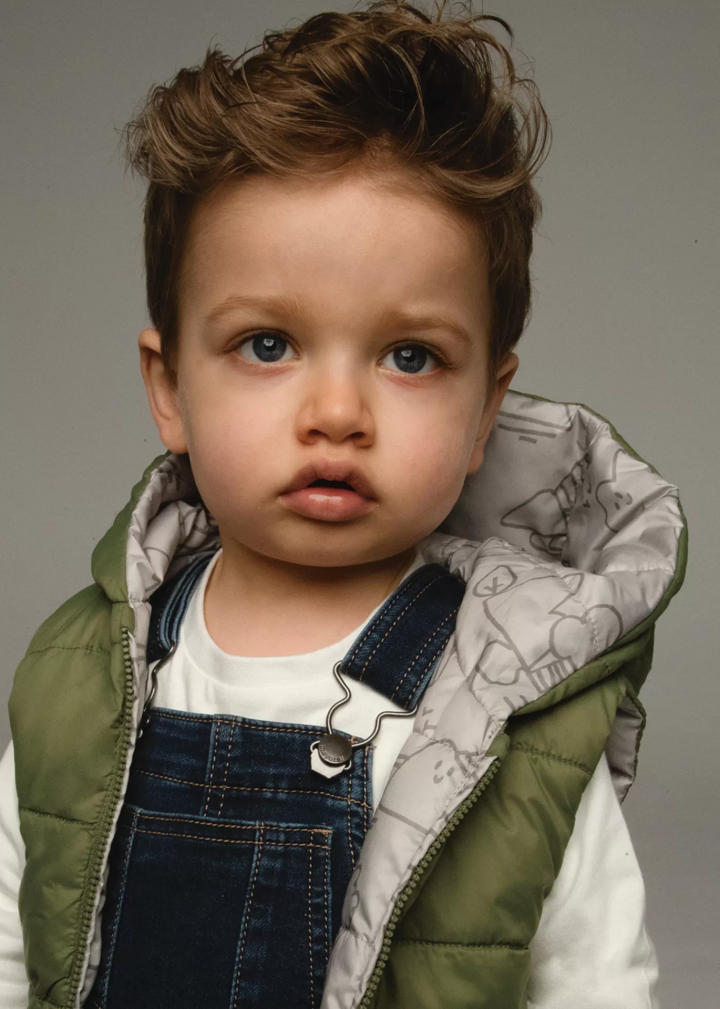 Mayoral Baby Reversible Padded Vest Forest Outlet