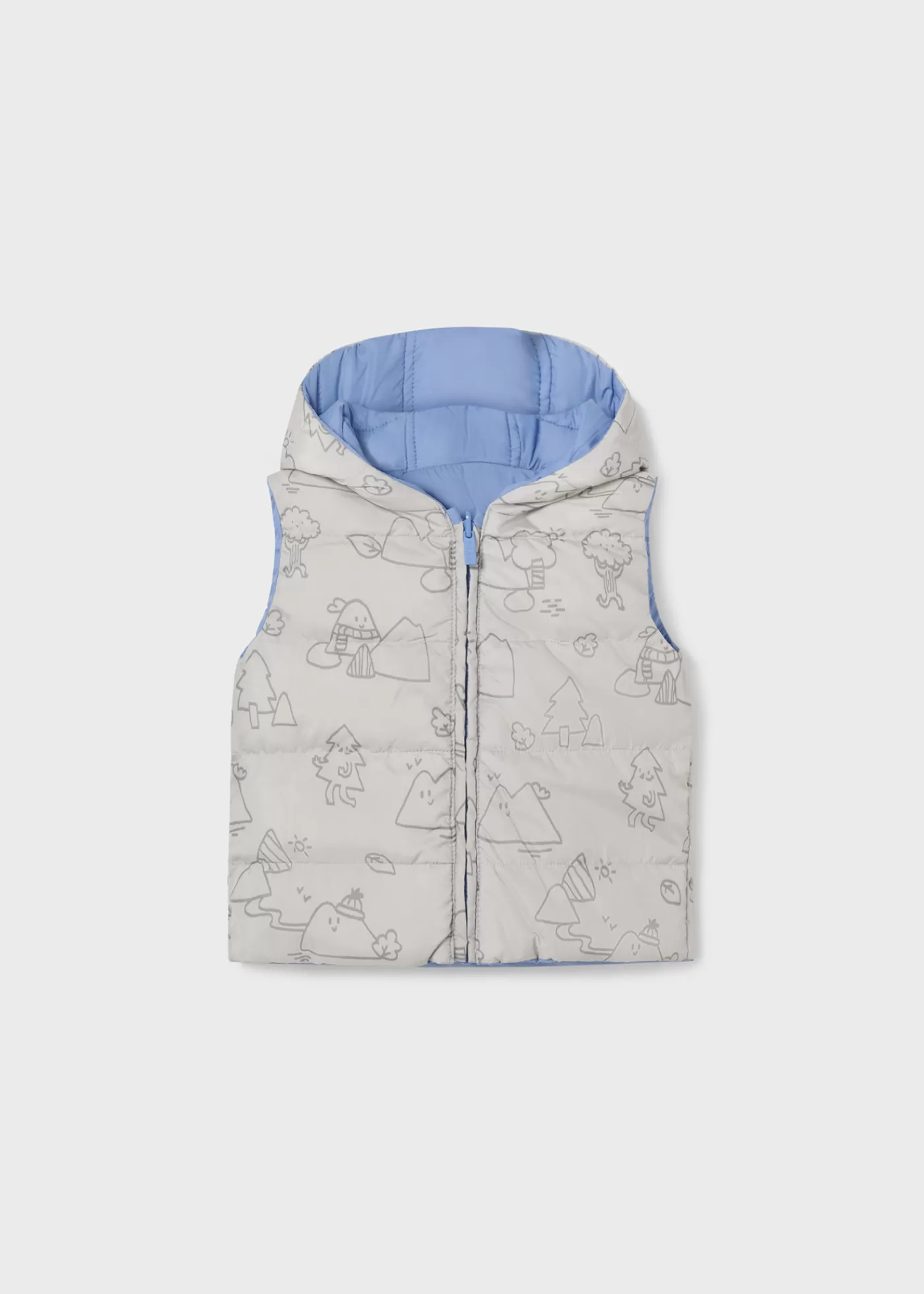 Mayoral Baby Reversible Padded Vest Skyblue Cheap