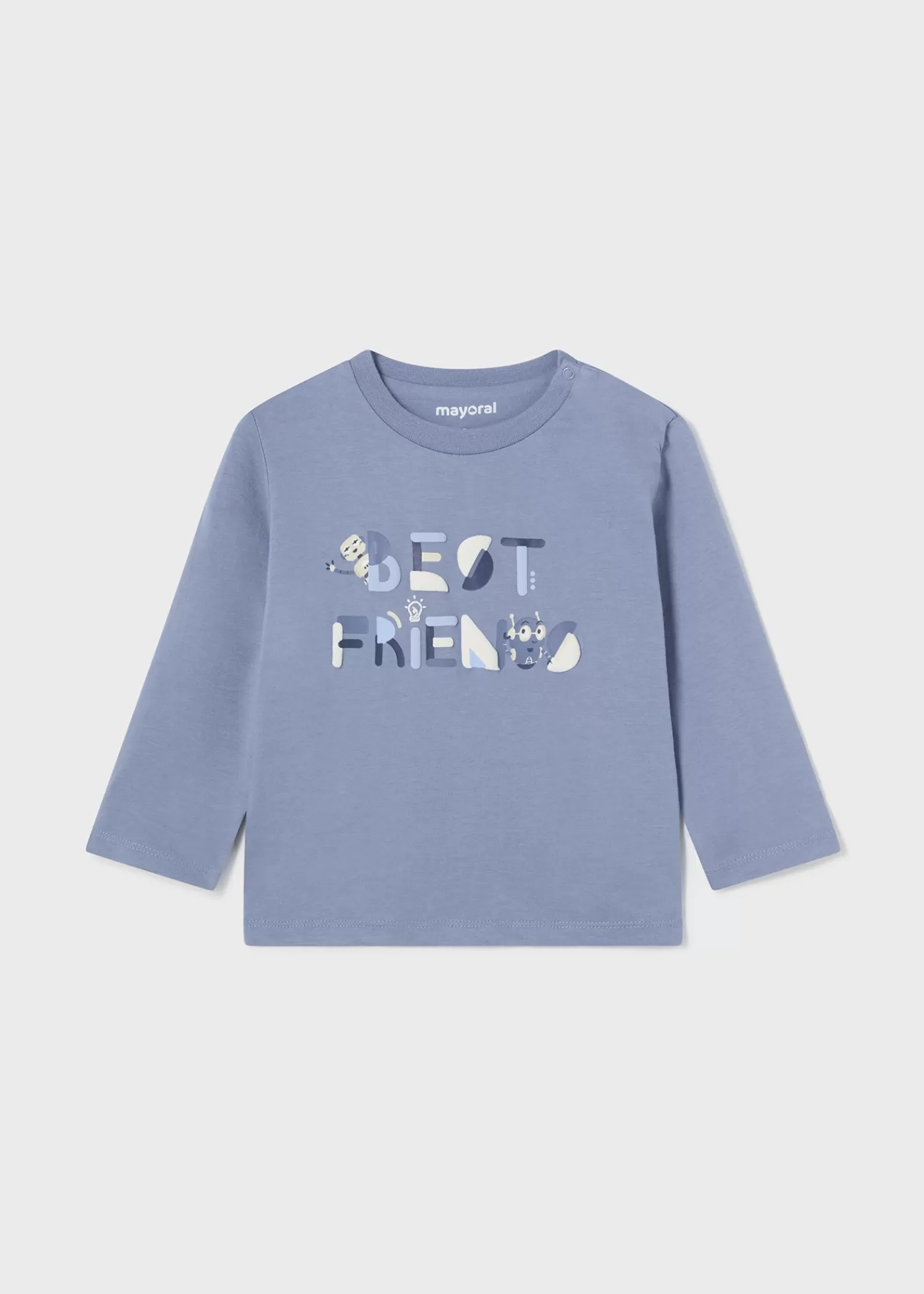 Mayoral Baby Robot Letter T-Shirt Glacier Clearance