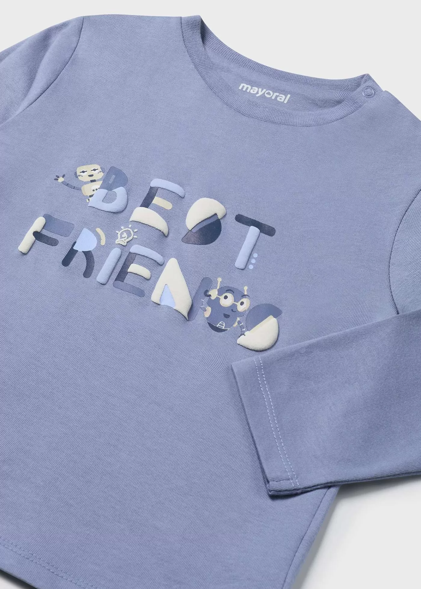 Mayoral Baby Robot Letter T-Shirt Glacier Clearance