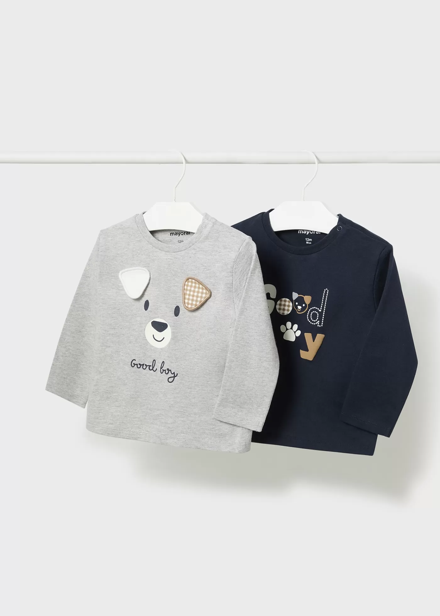 Mayoral Baby Set of 2 Puppy T-Shirts Ashheather Cheap