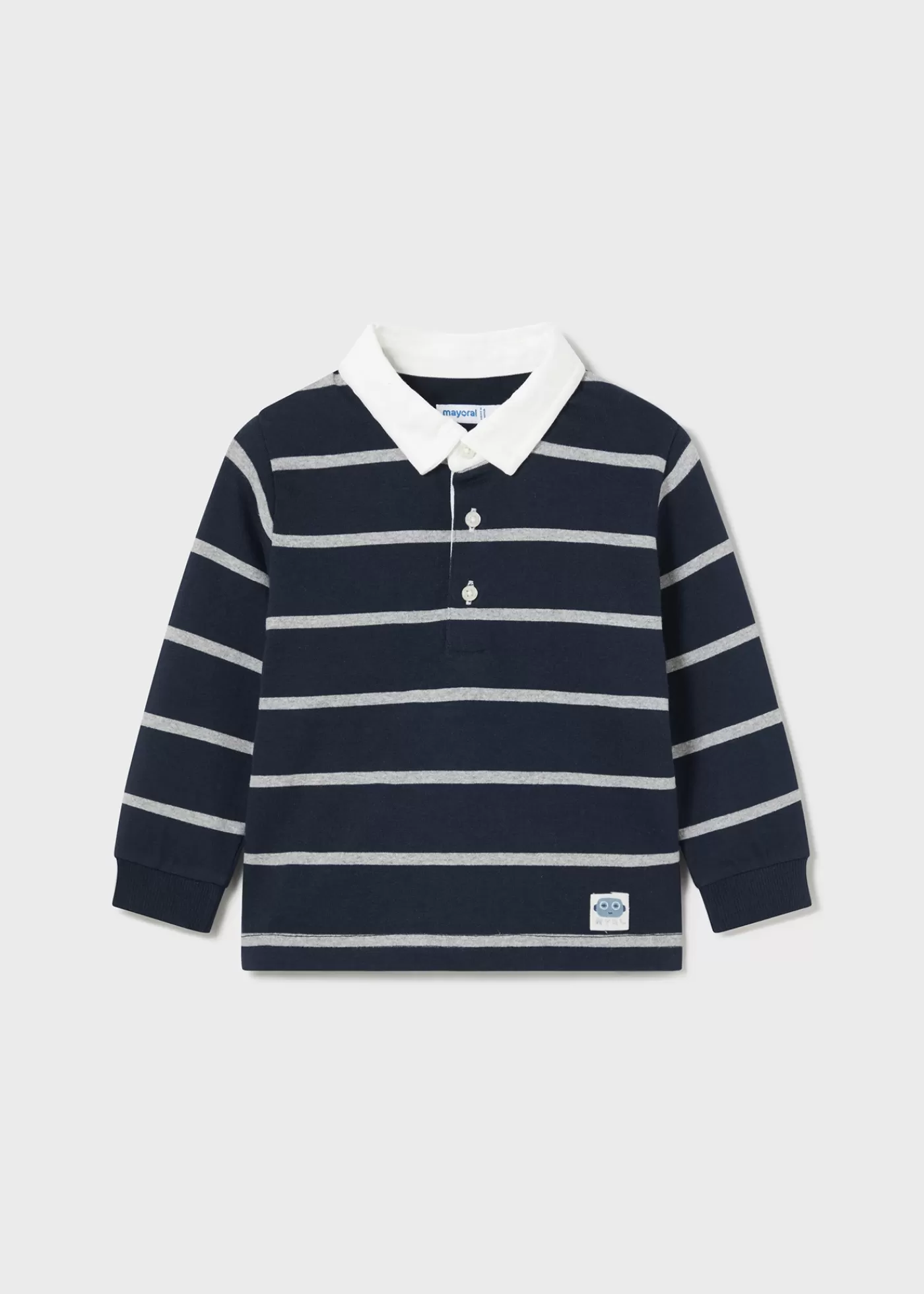 Mayoral Baby Striped Polo Shirt Navyblue Flash Sale