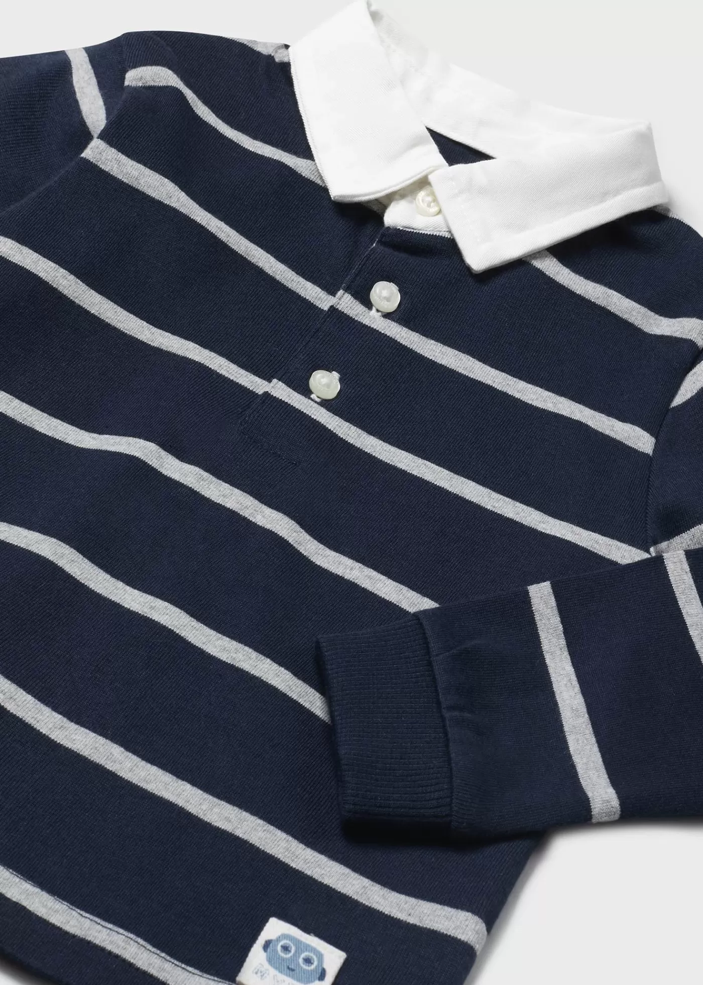Mayoral Baby Striped Polo Shirt Navyblue Flash Sale
