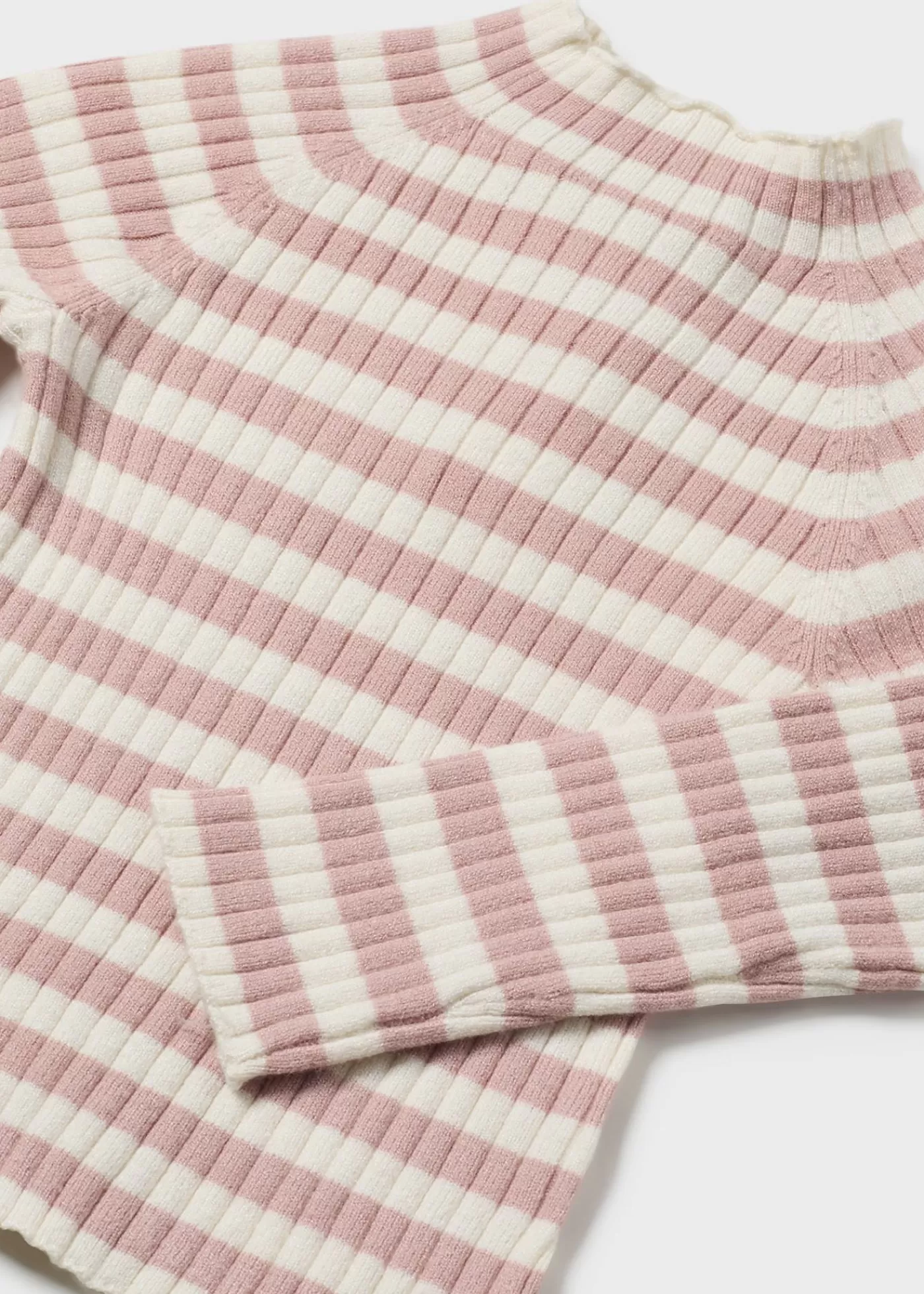 Mayoral Baby Striped Turtleneck Blush Sale