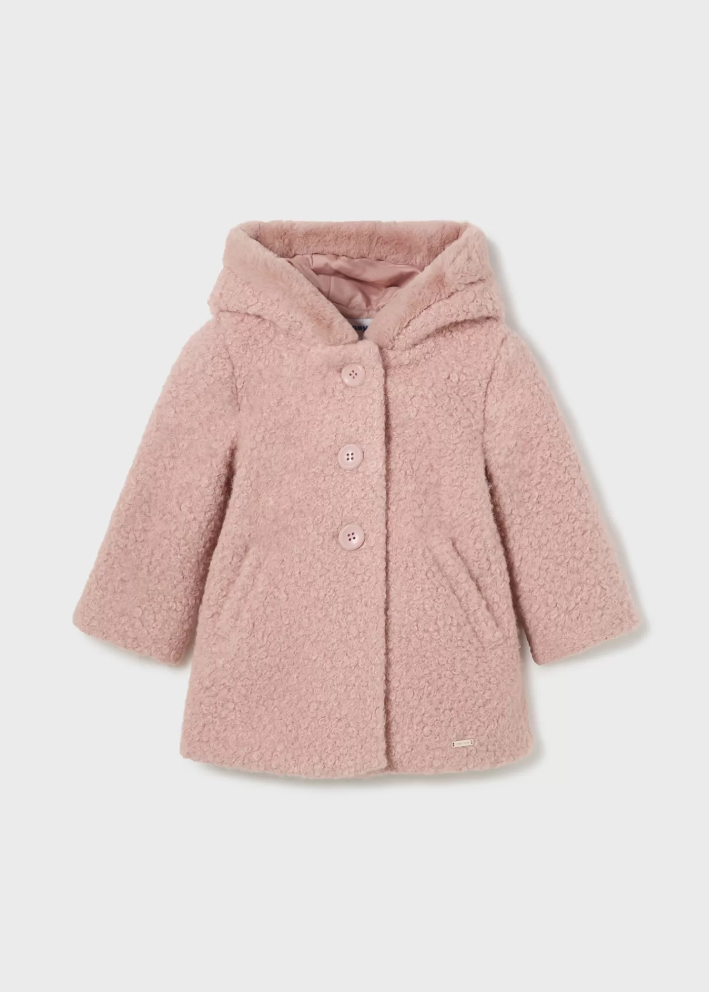 Mayoral Baby Teddy Coat Blush Cheap