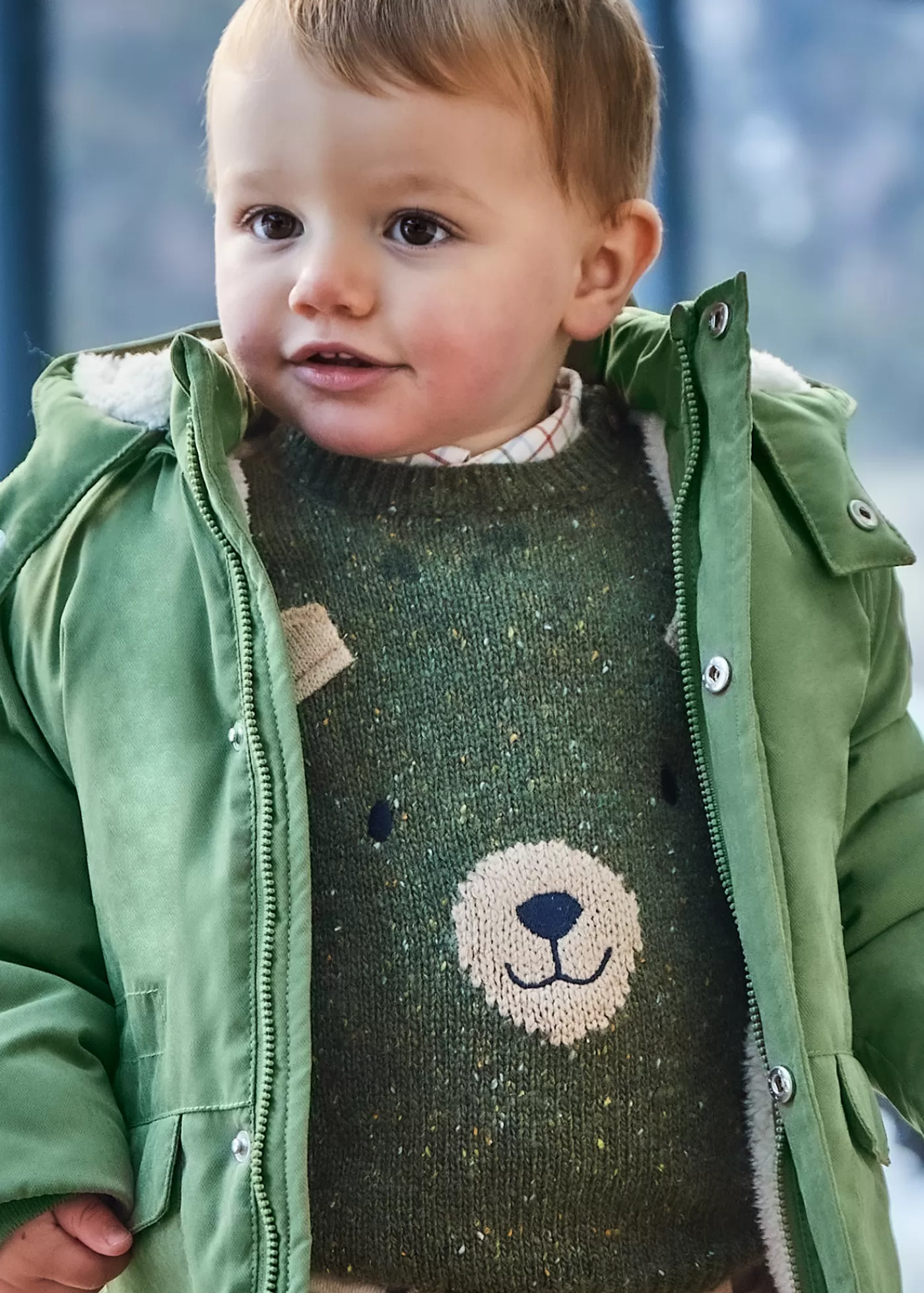 Mayoral Baby Teddy Sweater Forestmix Best