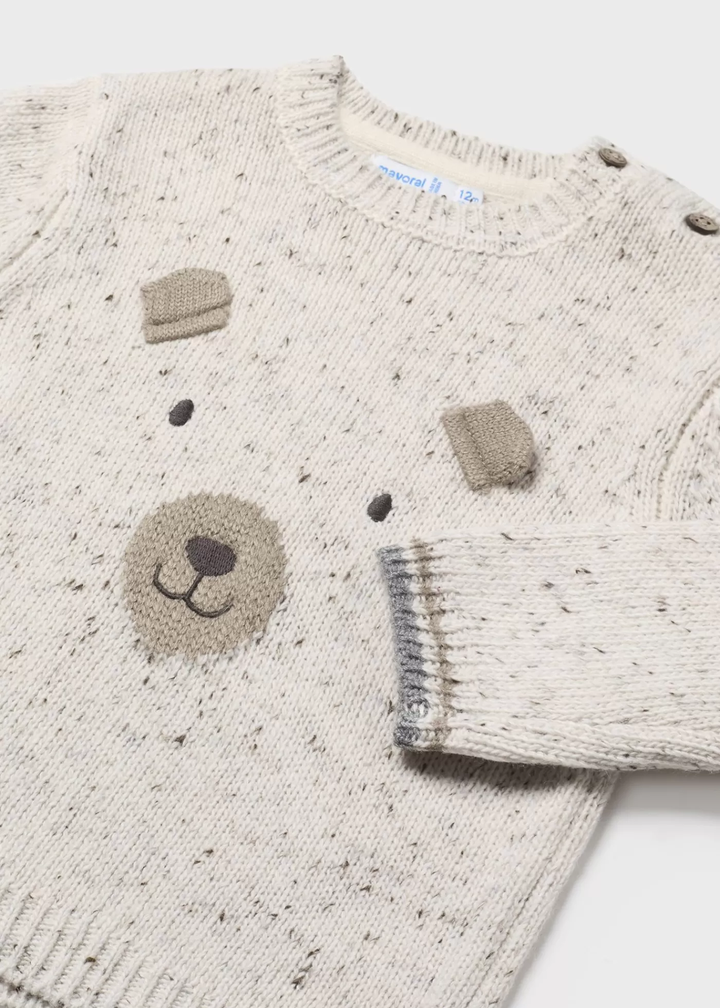 Mayoral Baby Teddy Sweater Cream Outlet