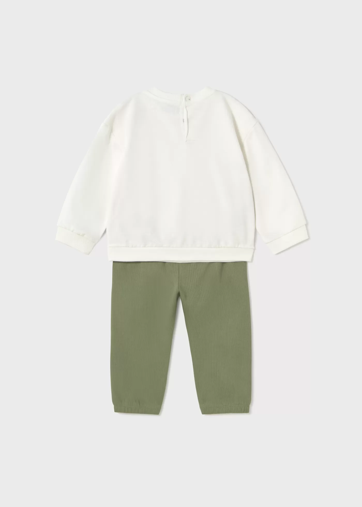 Mayoral Baby Tracksuit with Printed Sweatshirt Sage Fashion