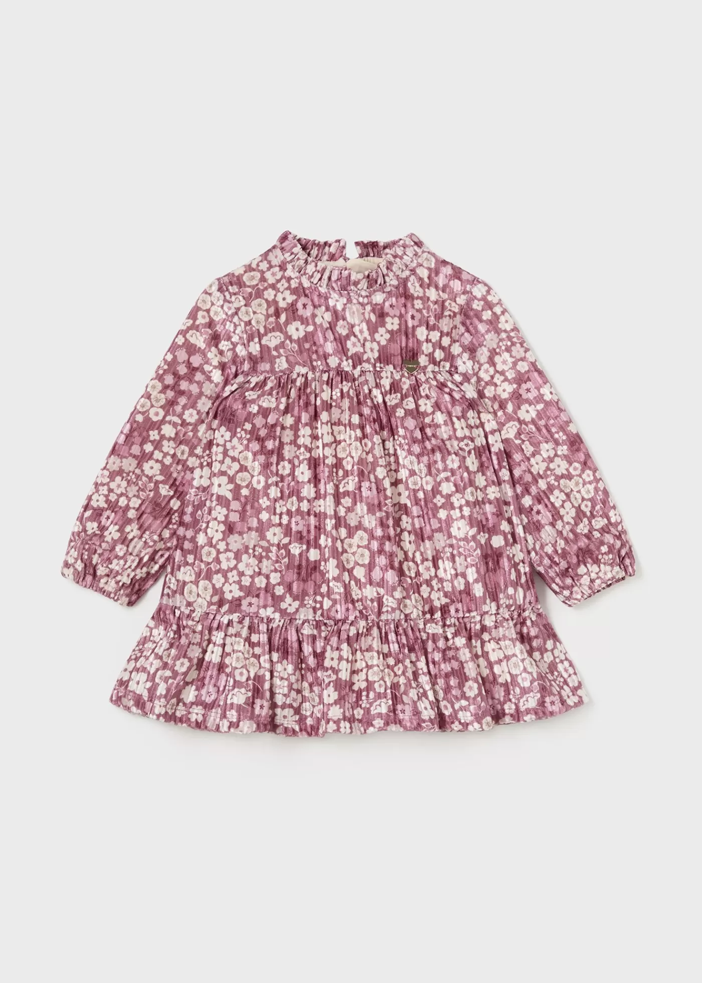 Mayoral Baby Velvet Floral Dress Blush Flash Sale