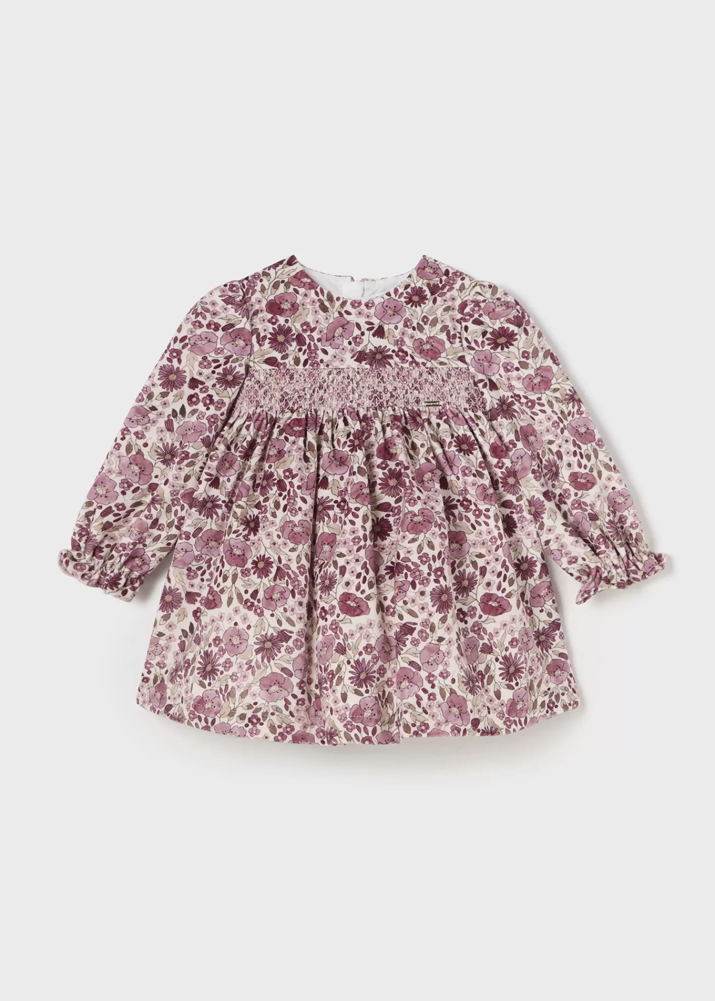 Mayoral Baby Velvet Print Dress Petal Cheap