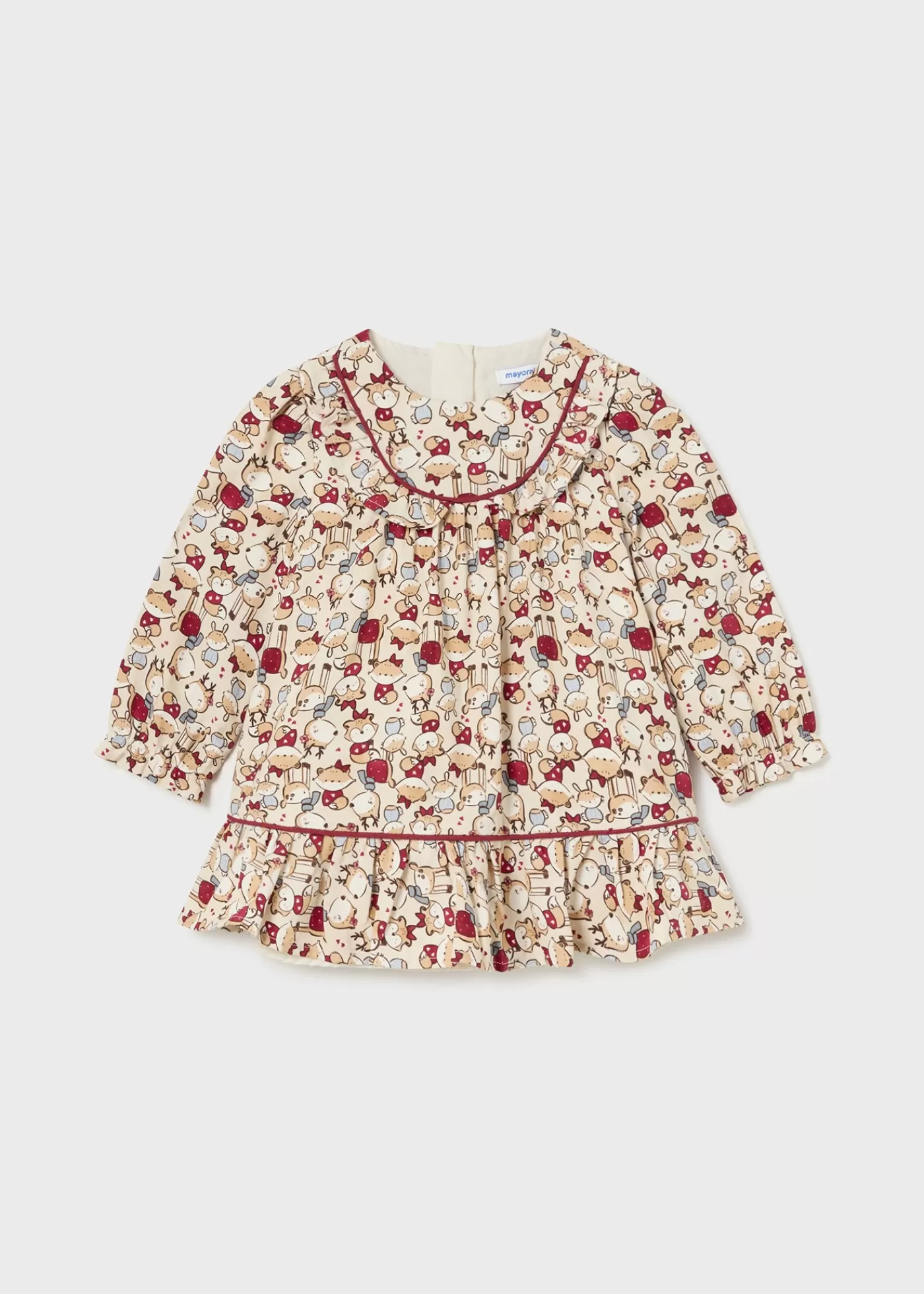 Mayoral Baby Viyella Print Dress Tomato Hot