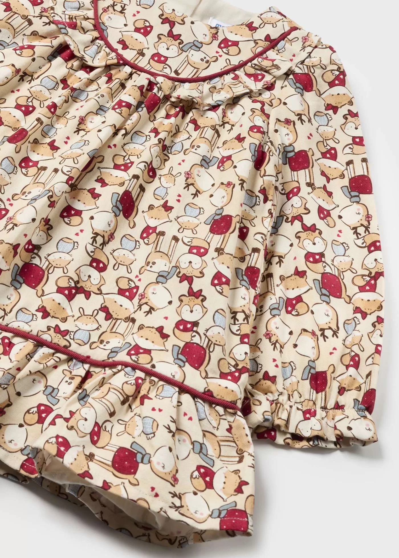 Mayoral Baby Viyella Print Dress Tomato Hot