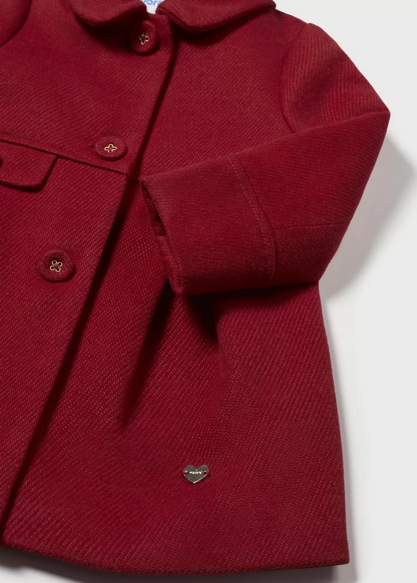 Mayoral Baby Wool Coat Cherry Flash Sale