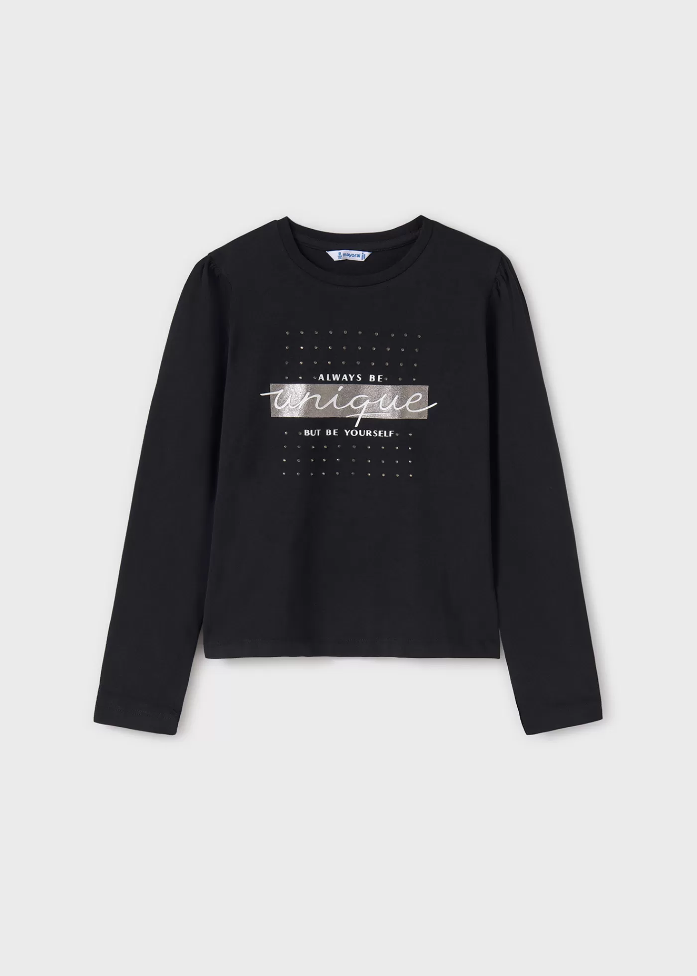 Mayoral Basic t-shirt letters girls Black Discount