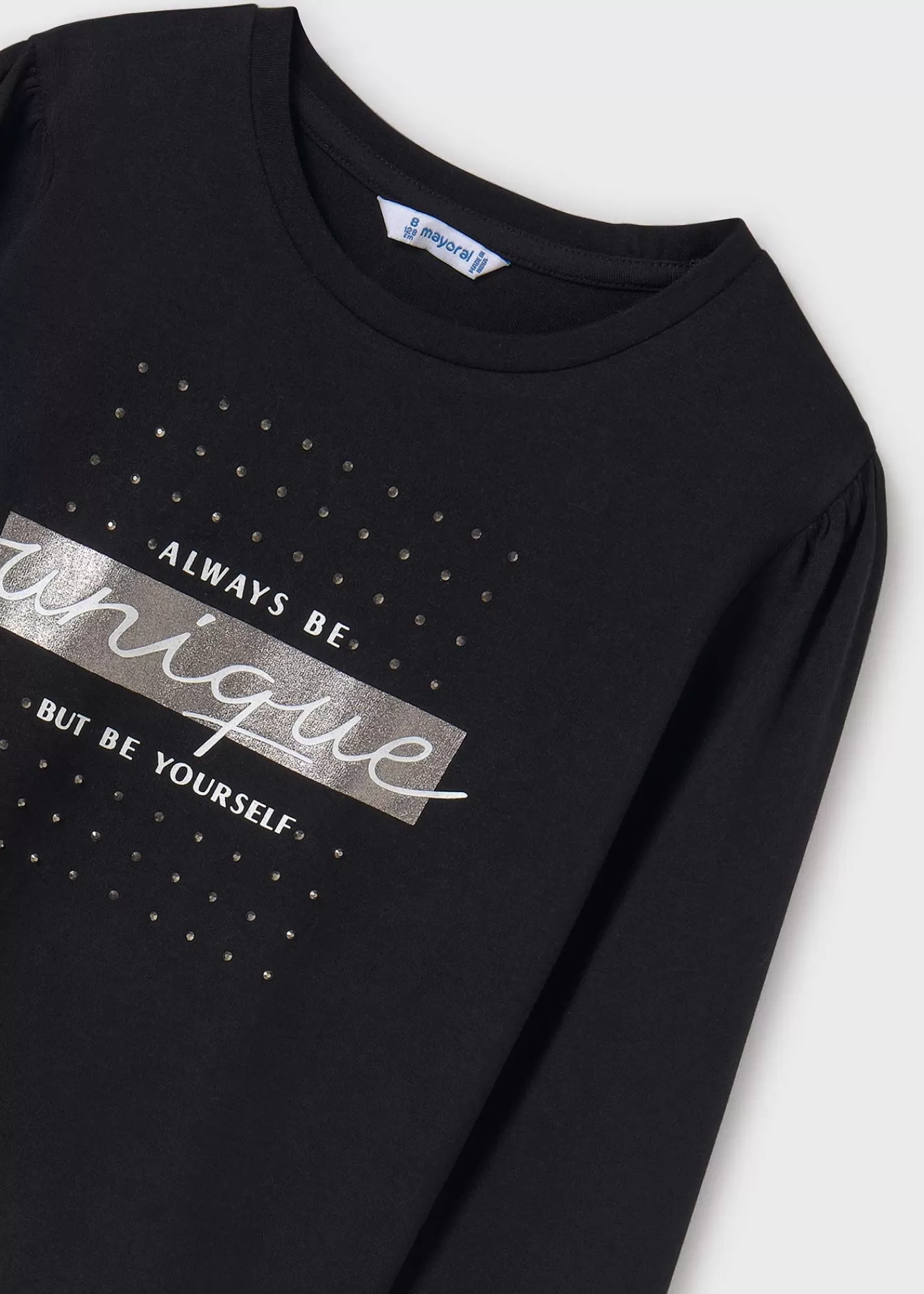 Mayoral Basic t-shirt letters girls Black Discount