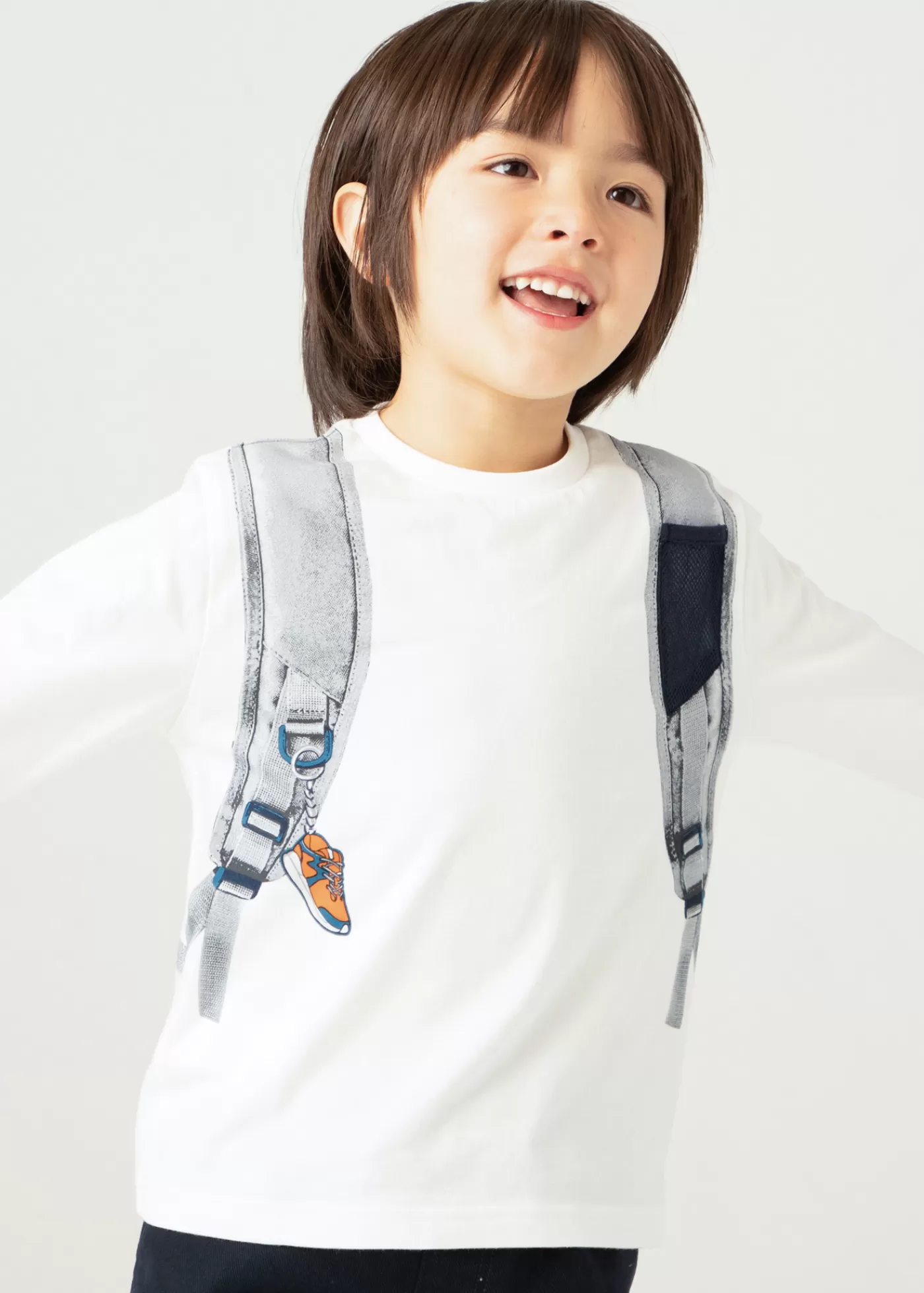 Mayoral Boy Backpack Print T-Shirt Cream-Carrot Online