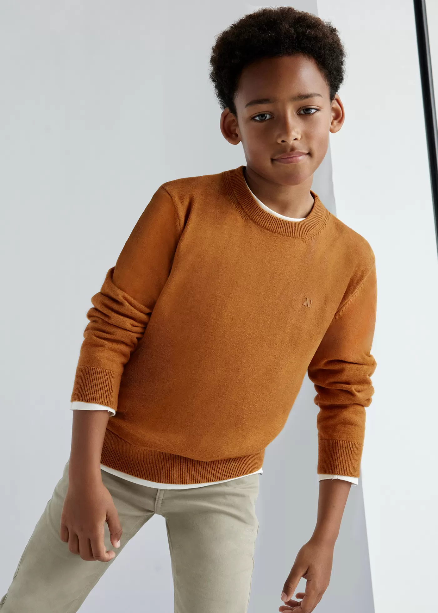 Mayoral Boy Basic Sweater Ambermix Hot