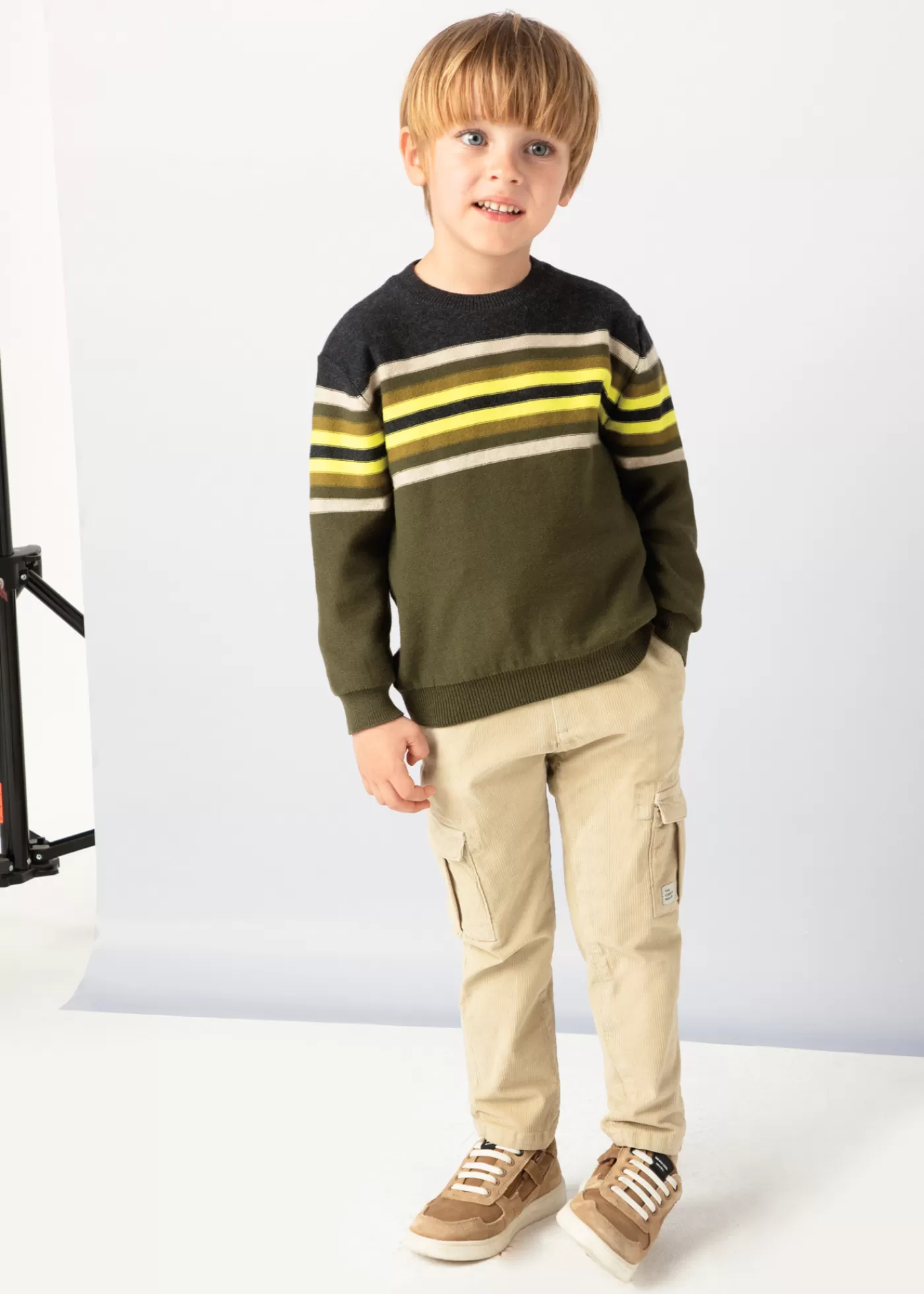 Mayoral Boy Corduroy Cargo Pants Sand Clearance
