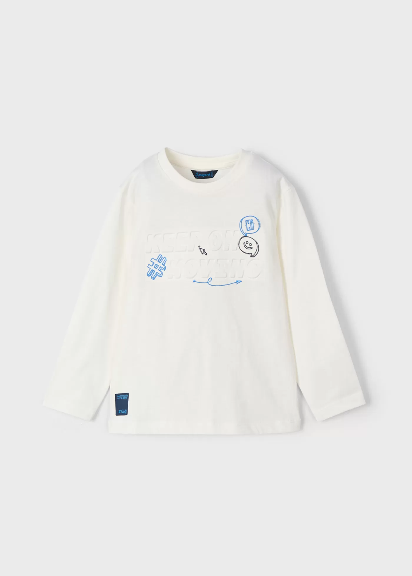Mayoral Boy Embossed T-shirt Cream Store